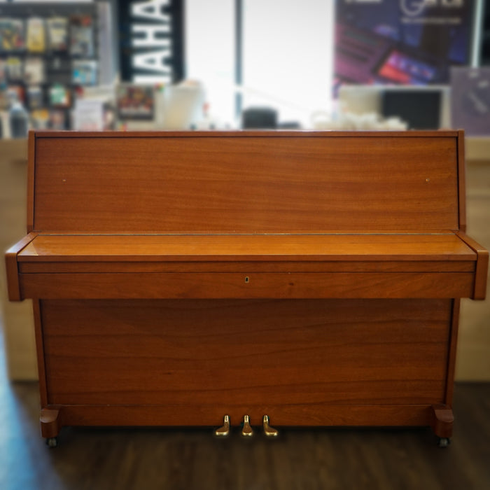 REDUCED!!! Waldstein Upright Piano in Teak complete with Duet Bench [Used] - Fair Deal Music