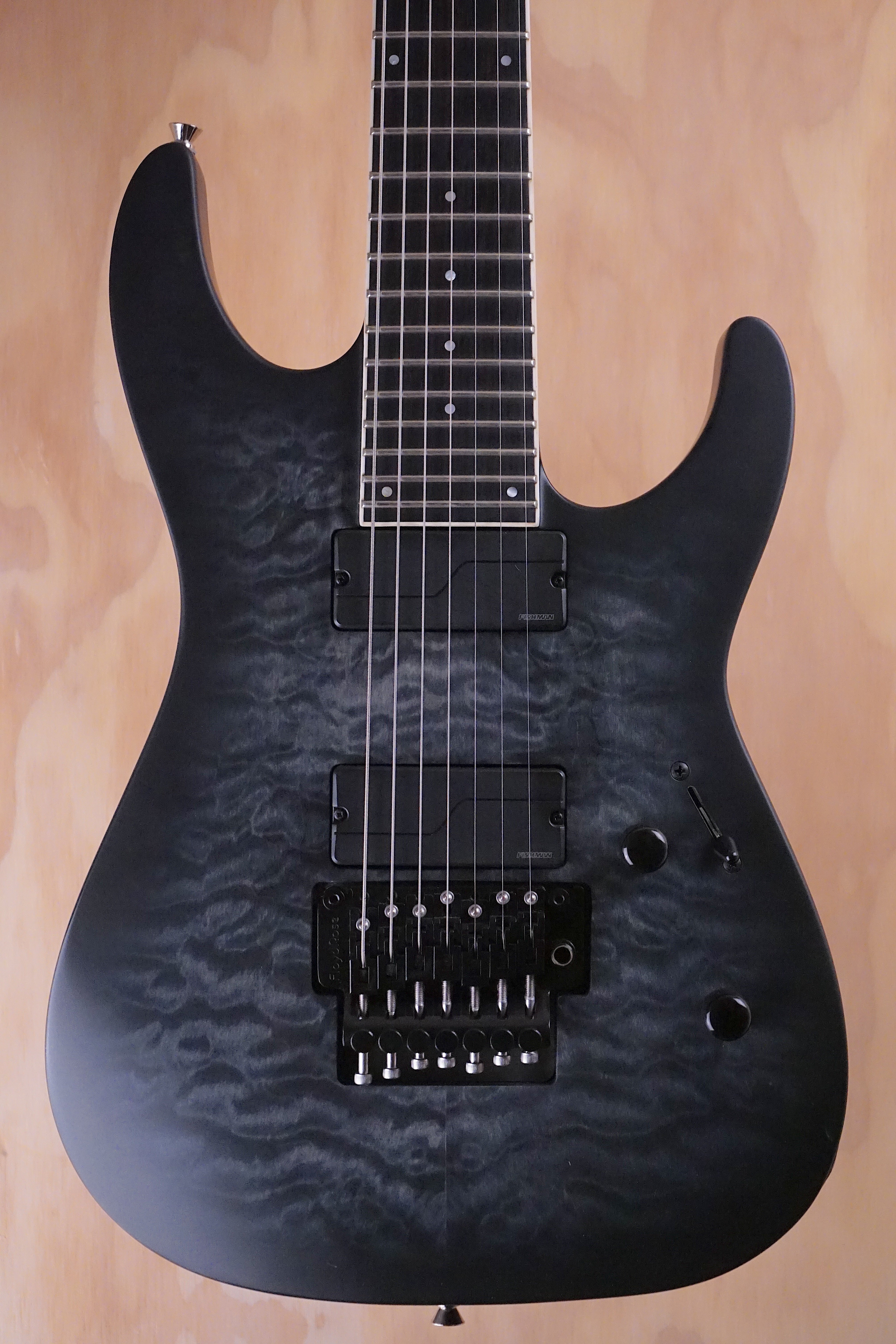 ESP LTD M‑1007 in See Thru Black Sunburst Satin Electric Guitar, (Used) - Fair Deal Music