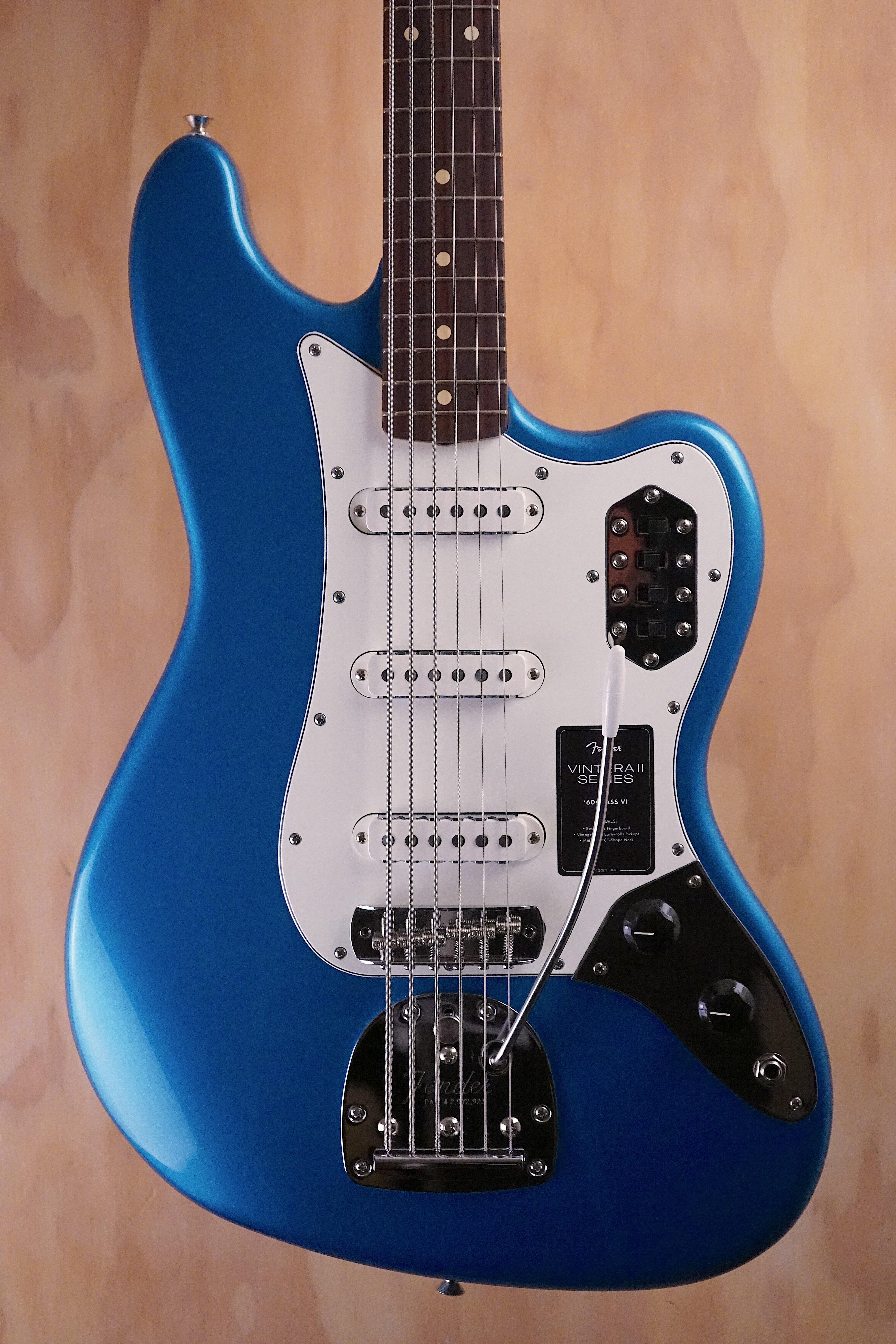 Fender Vintera II '60s Bass VI Rosewood Fingerboard Lake Placid Blue Electric Bass Guitar (Open Box) - Fair Deal Music