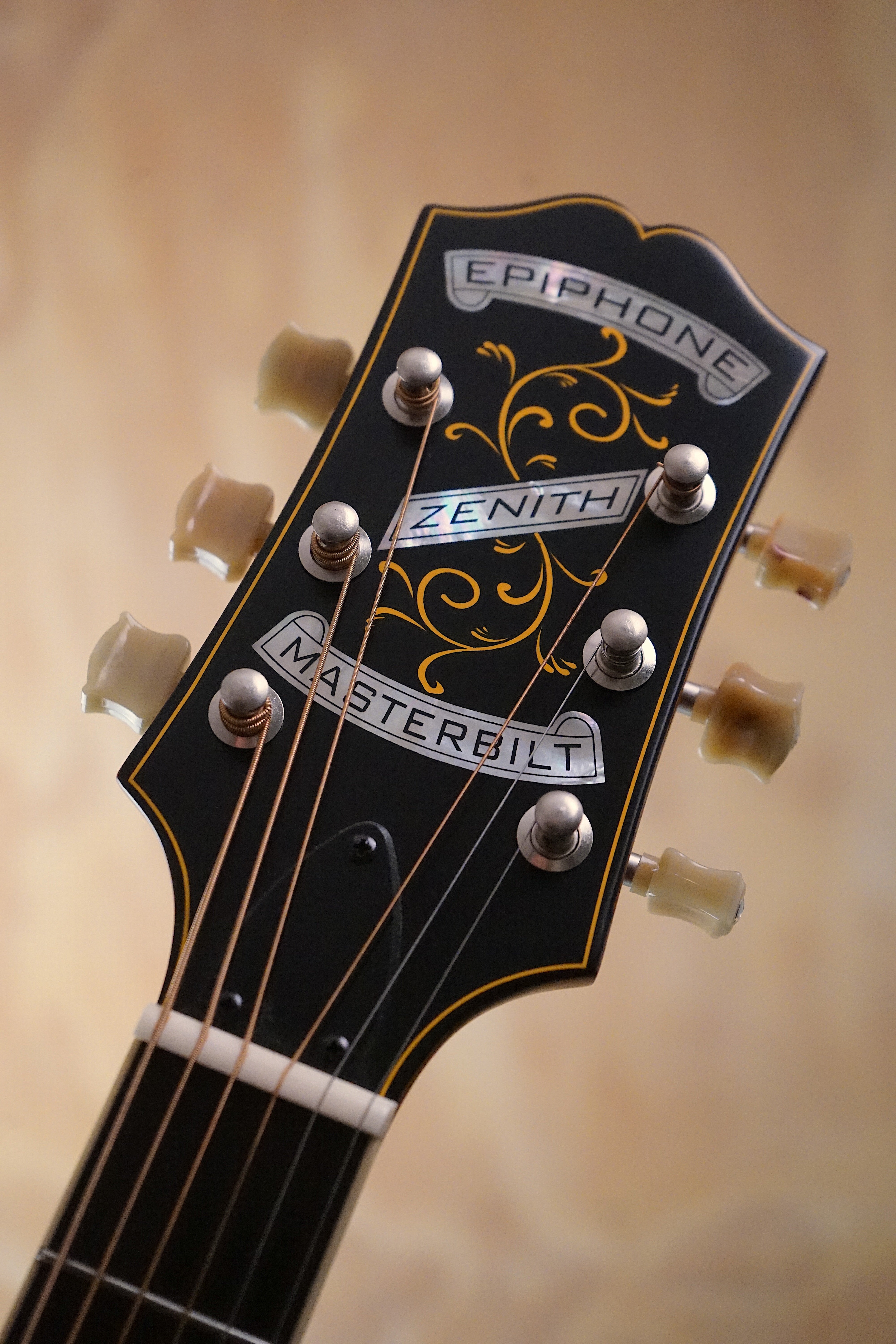 Epiphone Masterbilt Century Zenith Classic Vintage Natural Archtop Guitar, (Used) - Fair Deal Music