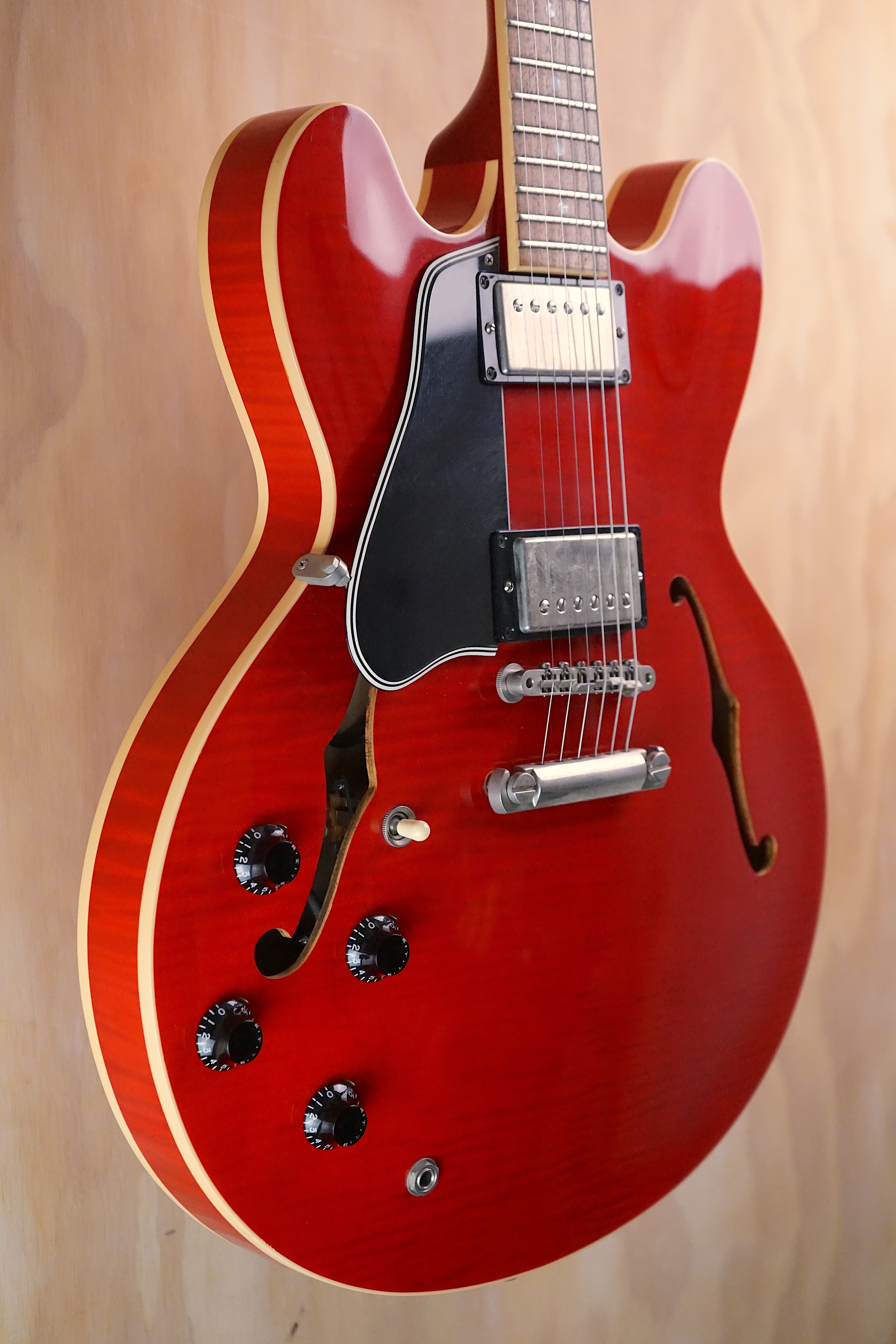 1999 Gibson Left-Handed ES-335 Cherry Semi-Hollow Electric Guitar, (Used, Comm) - Fair Deal Music
