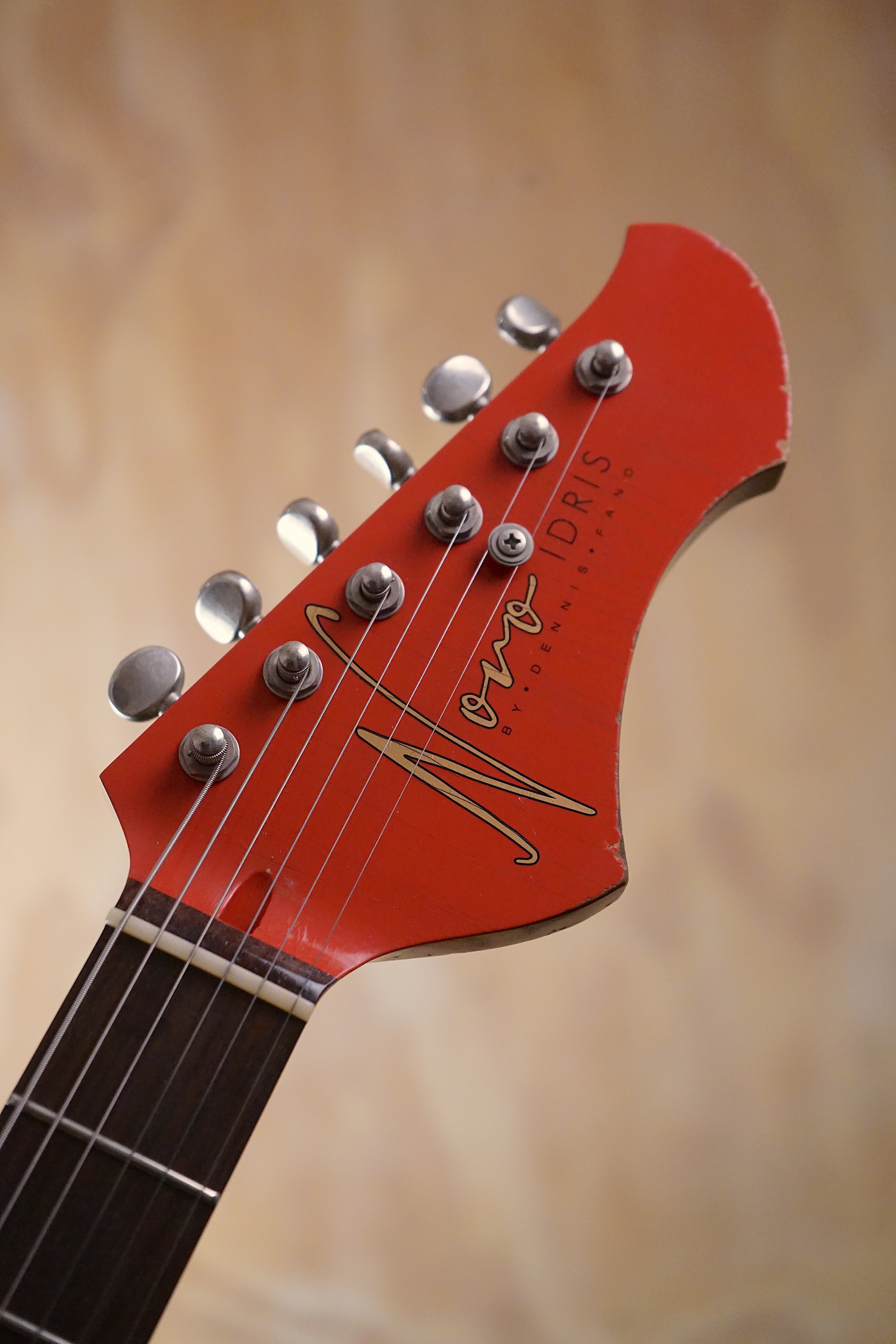 Novo Idris HSS Fiesta Red Light Distress Electric Guitar, (Used) - Fair Deal Music