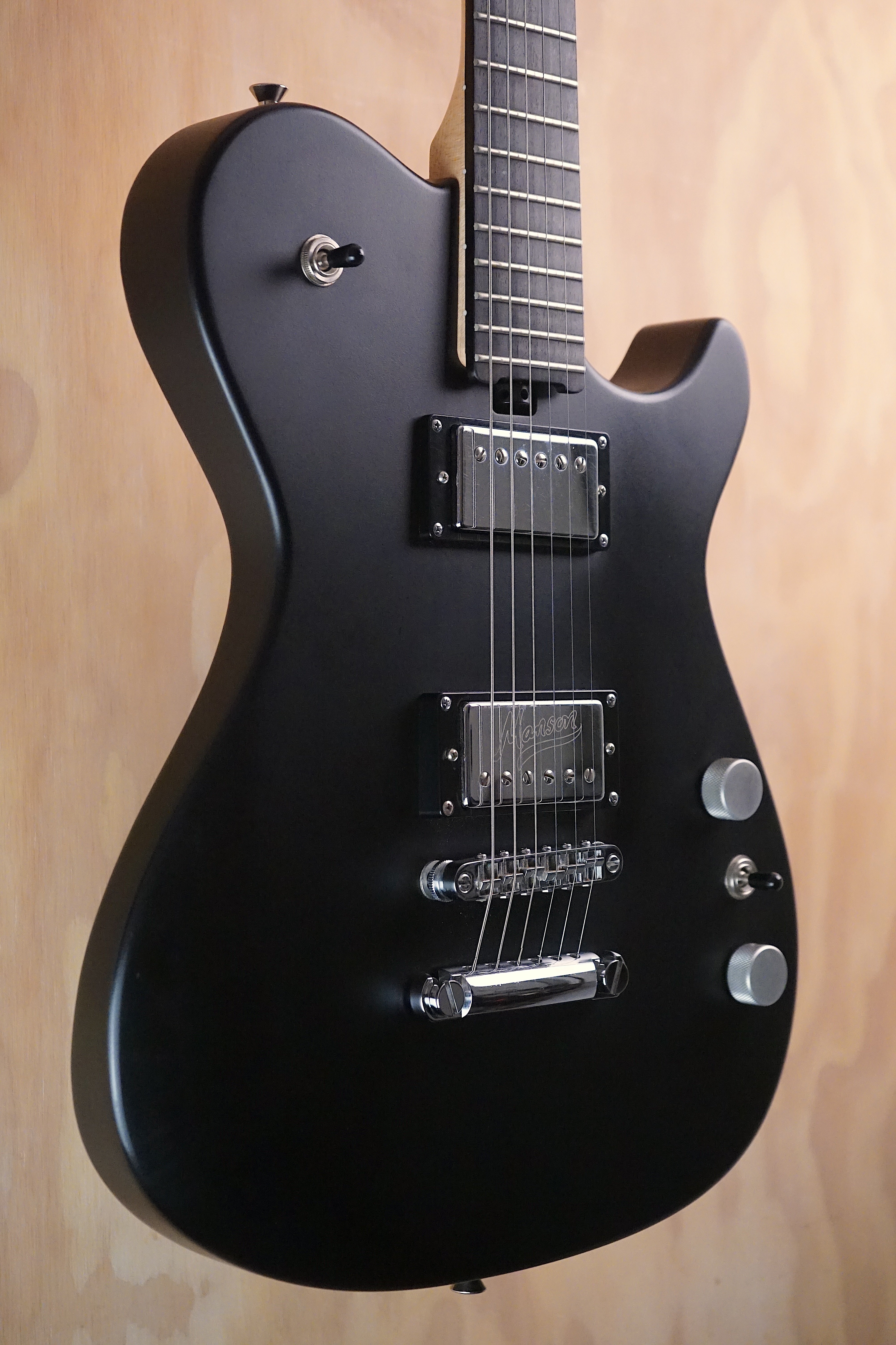 Manson MA-2 EVO Dry Satin Black Electric Guitar, (Used) - Fair Deal Music