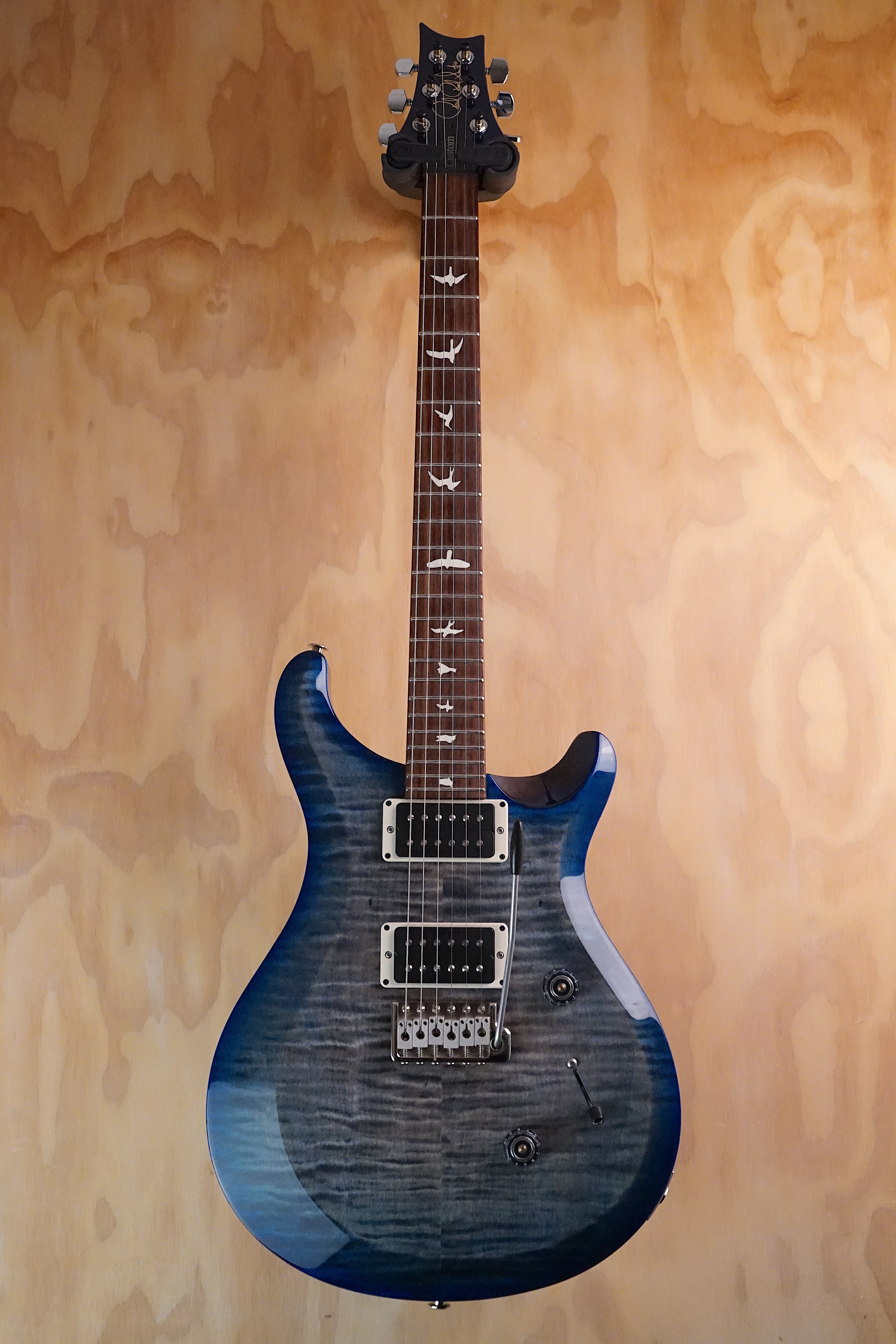 PRS S2 Custom 24 Faded Gray Black Blue Burst Electric Guitar, (Used, Comm)