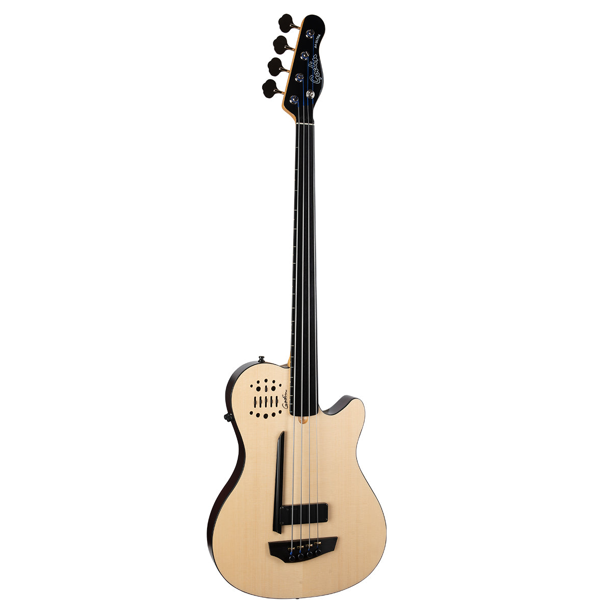 Godin A4 Ultra Semi-Acoustic Fretless Bass Guitar ~ Natural - Fair Deal Music
