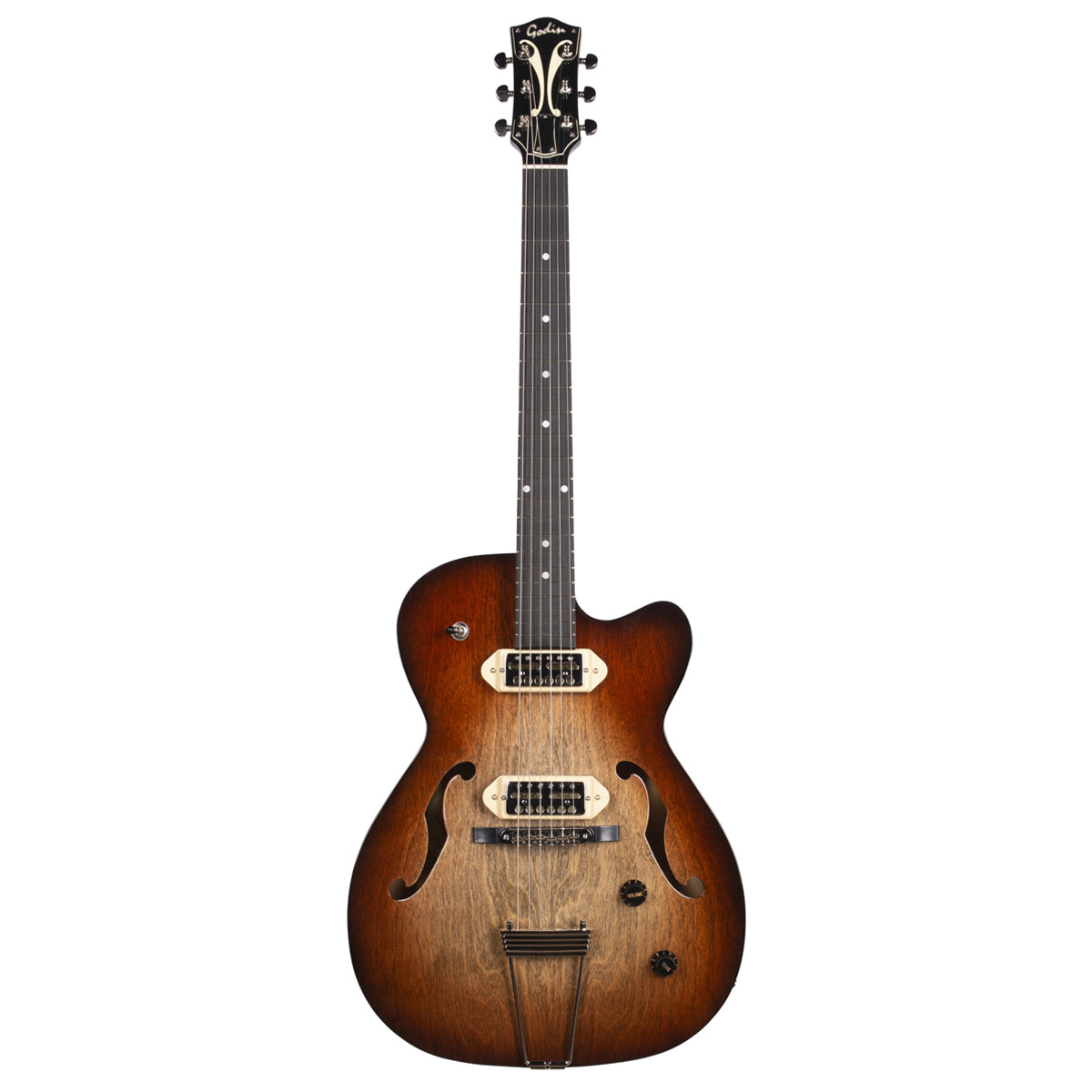 Godin 5th Avenue Thin Line Semi-Acoustic Guitar ~ Vintage Burst - Fair Deal Music