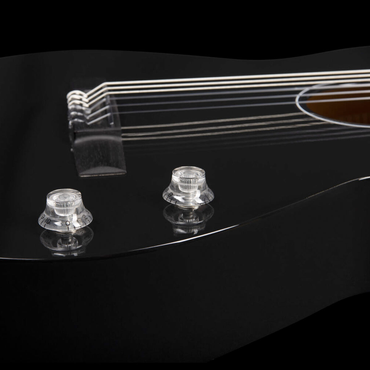 Godin Arena Pro Cutaway Bourbon Burst Nylon String Electro Guitar ~ Onyx Black with EQ - Fair Deal Music