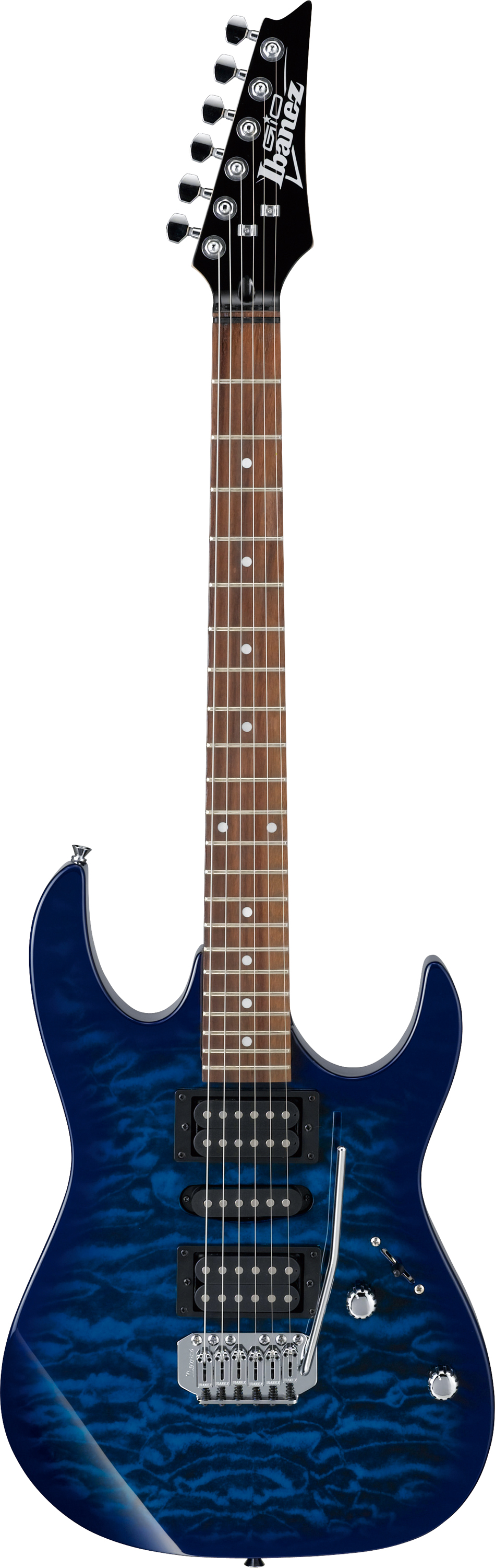Ibanez GRX70QA-TBB Transparent Blue Burst Electric Guitar, Open Box - Fair Deal Music