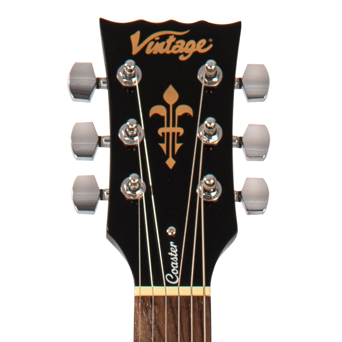 Vintage V10 Coaster Series Electric Guitar Pack ~ Left Hand Boulevard Black - Fair Deal Music