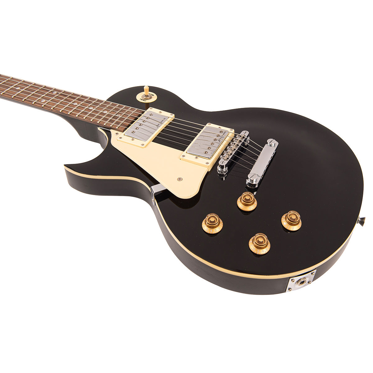 Vintage V10 Coaster Series Electric Guitar Pack ~ Left Hand Boulevard Black - Fair Deal Music