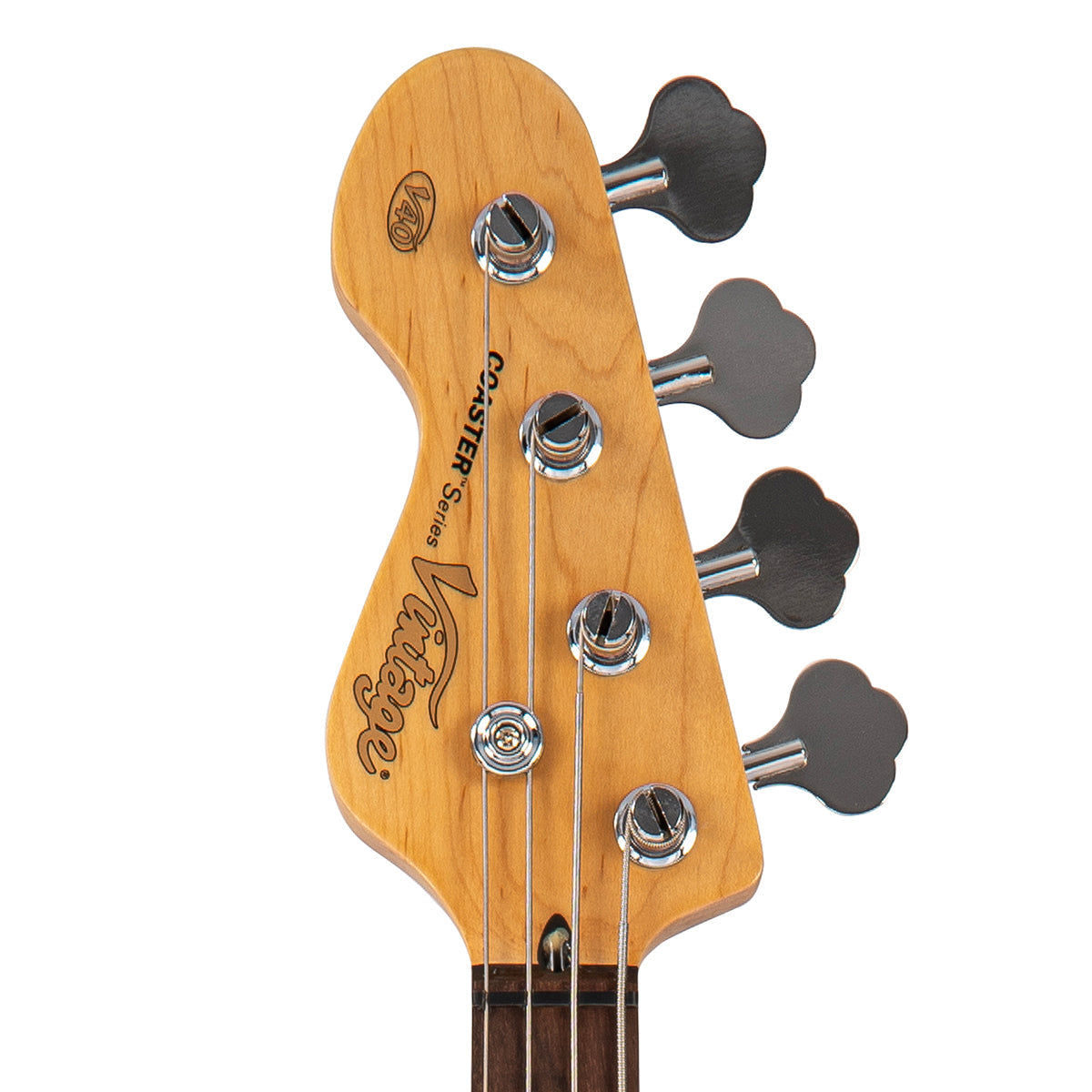 Vintage V40 Coaster Series Bass Guitar Pack ~ Left Hand Boulevard Black - Fair Deal Music