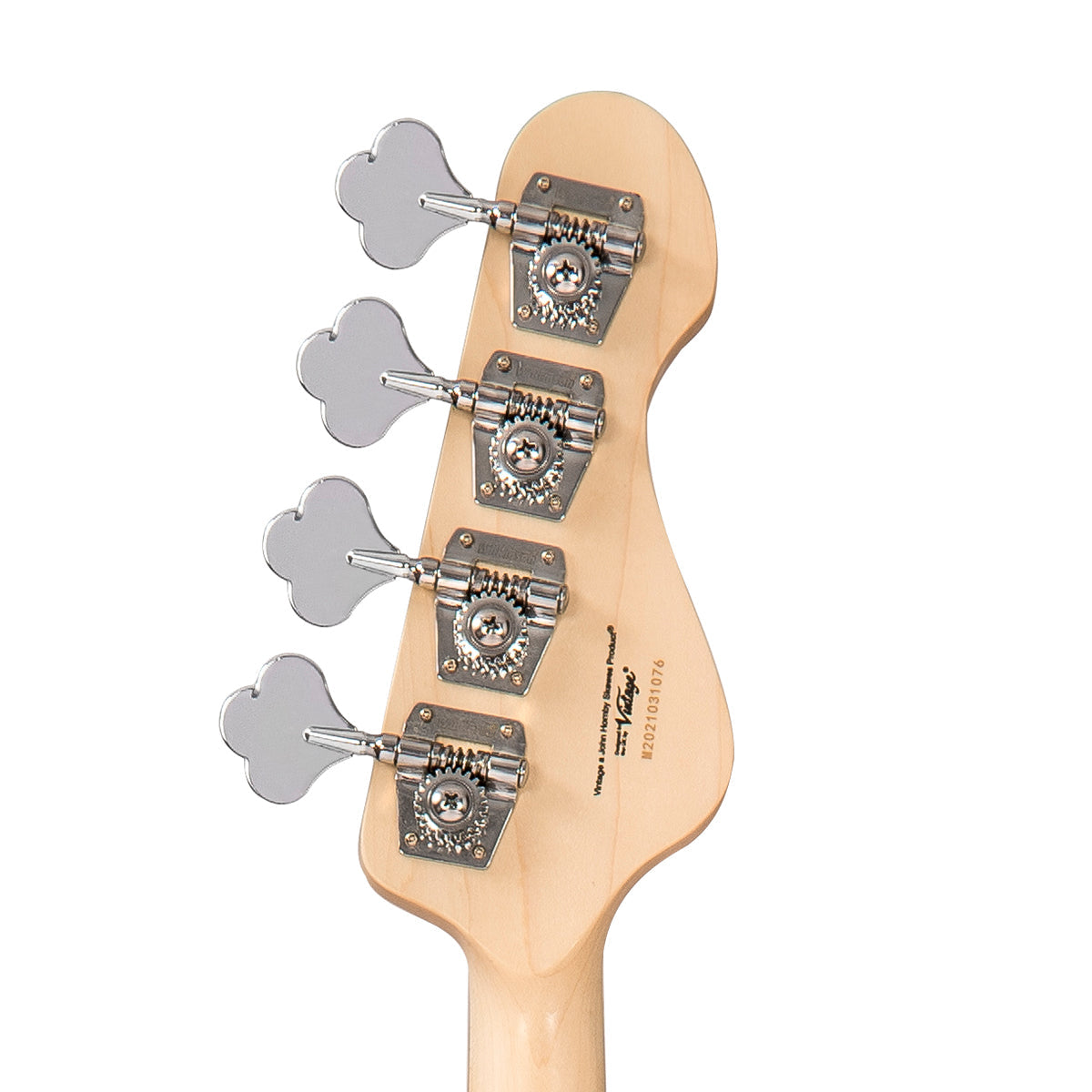 Vintage VJ74 Reissued Maple Fingerboard Bass ~ Natural Ash ~ Left Hand - Fair Deal Music