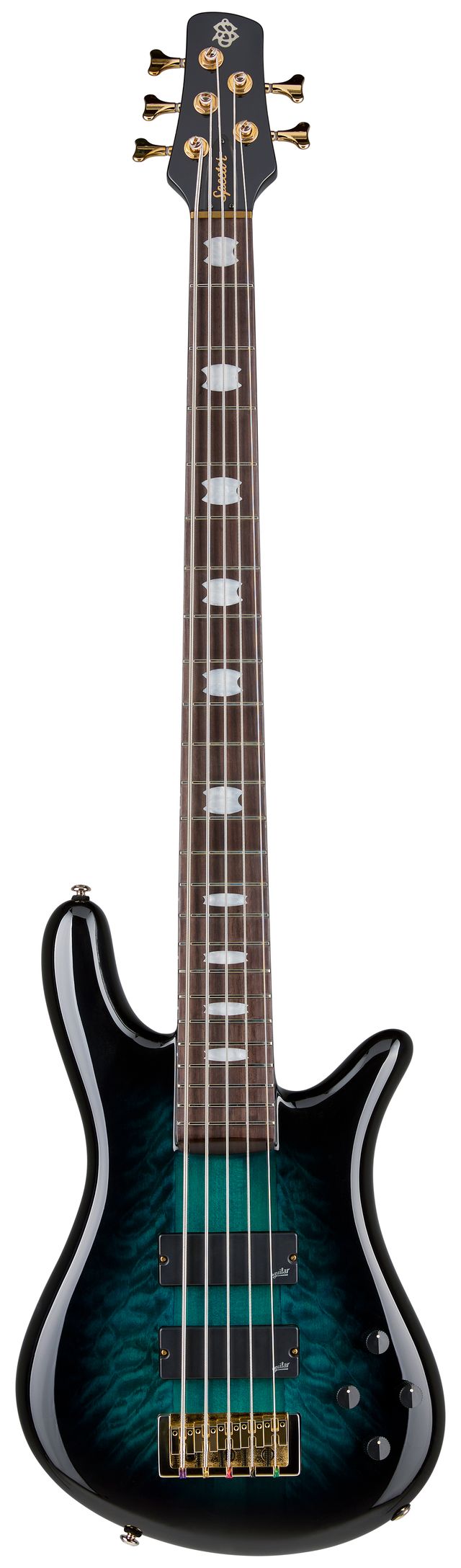 Spector Icon NS-5 Neck Thru Black and Blue 5-String Bass Guitar - Fair Deal Music