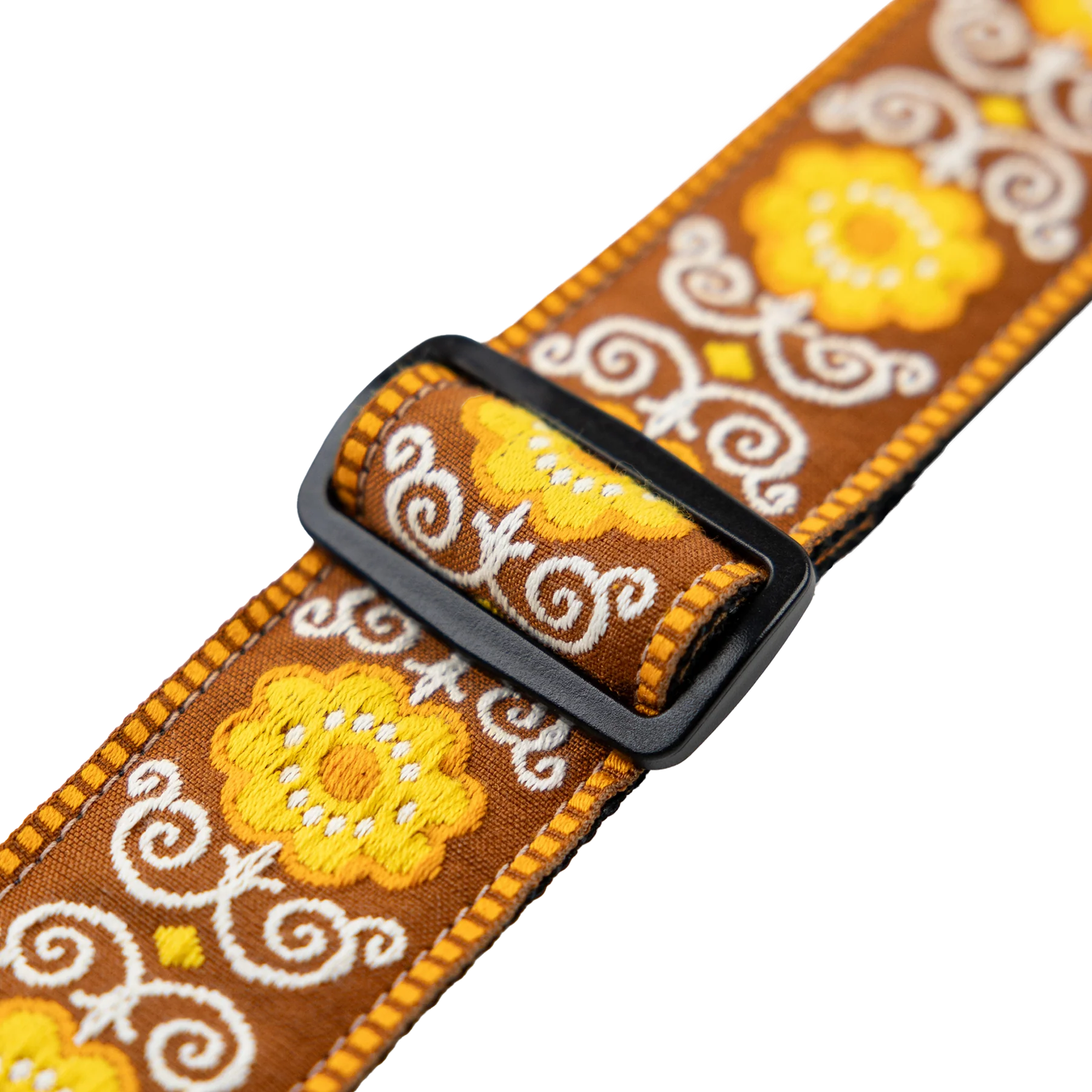 Levy's Original Hootenanny Jacquard Weave - Yellow Guitar Strap - Fair Deal Music