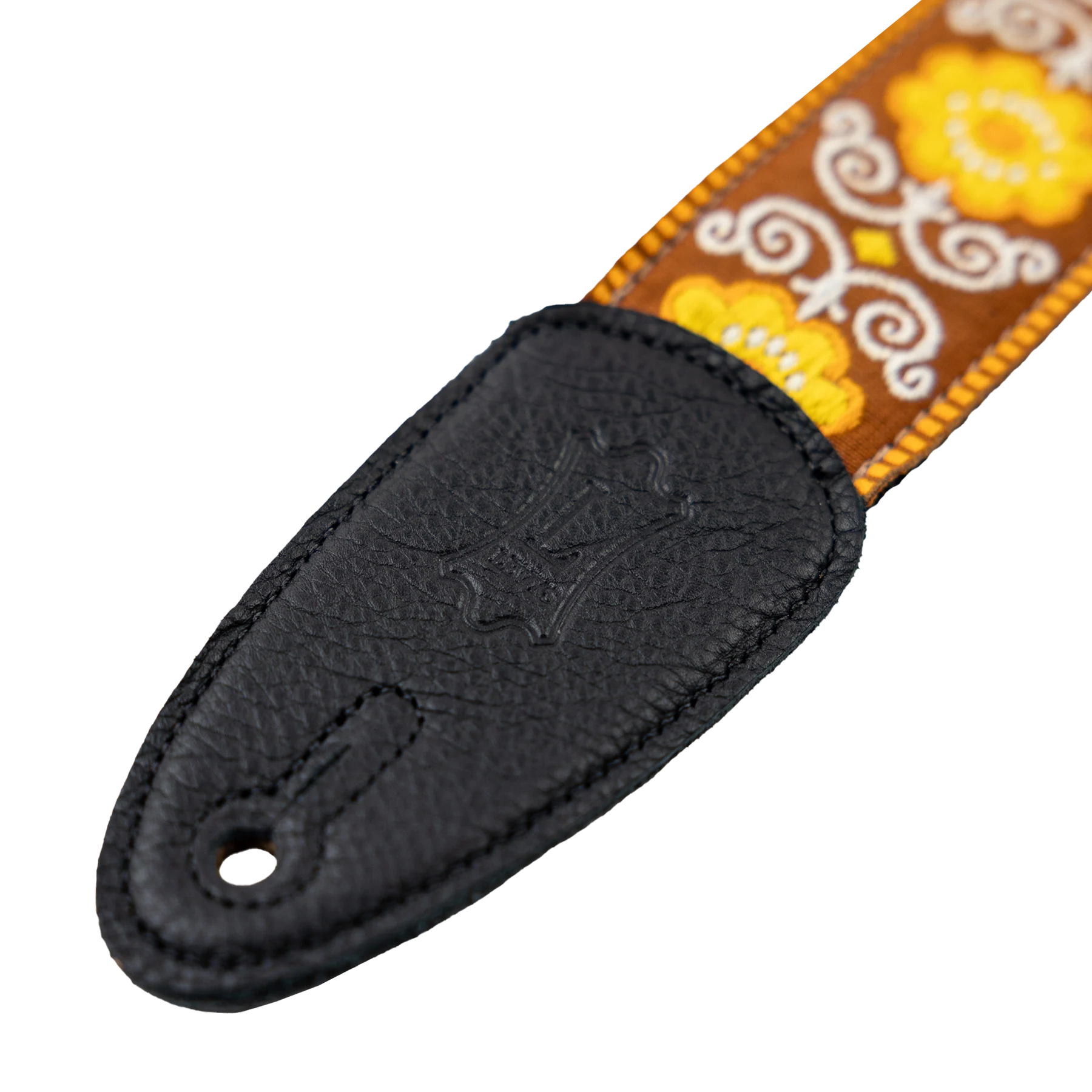 Levy's Original Hootenanny Jacquard Weave - Yellow Guitar Strap - Fair Deal Music