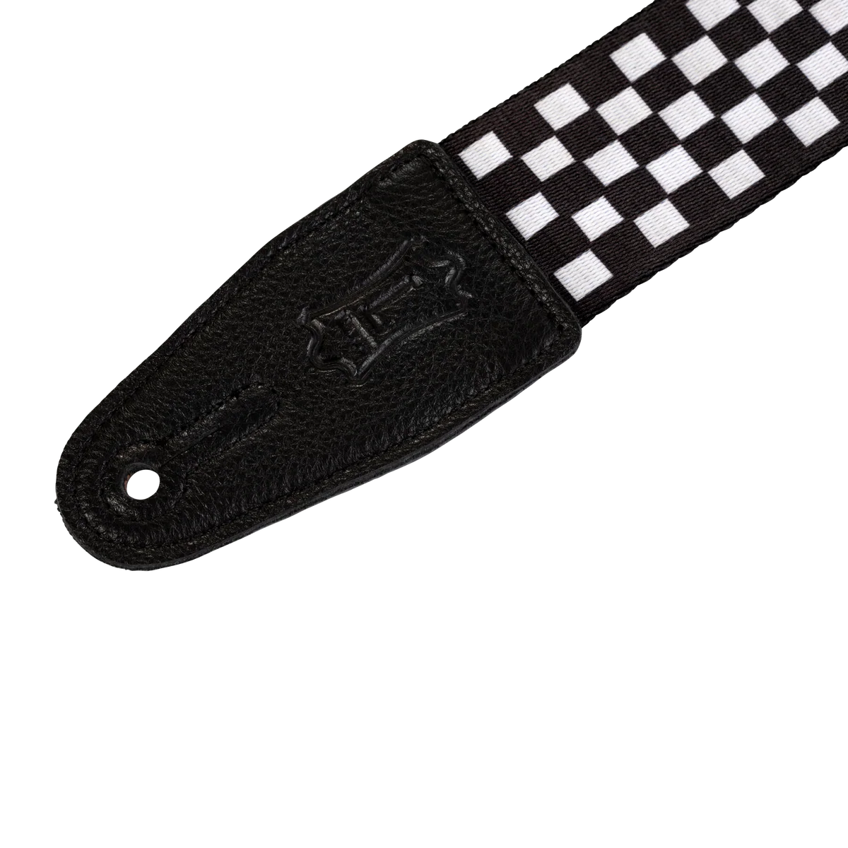 Levy's Graphic Waves Polyester - Black/White Chequered Guitar Strap - Fair Deal Music