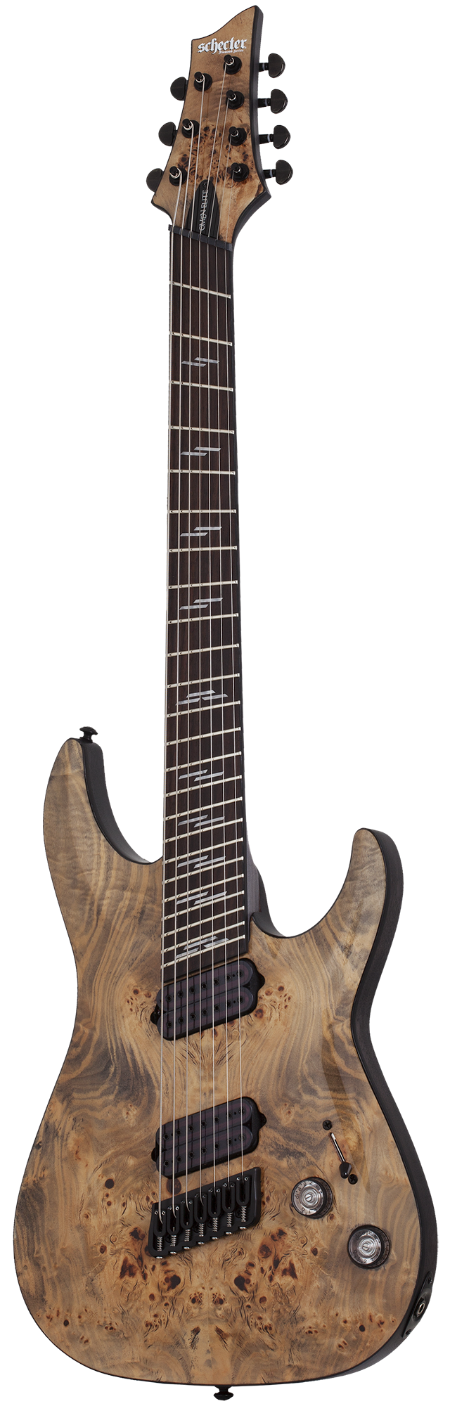 Schecter Omen Elite-7 Multiscale, Charcoal - Fair Deal Music