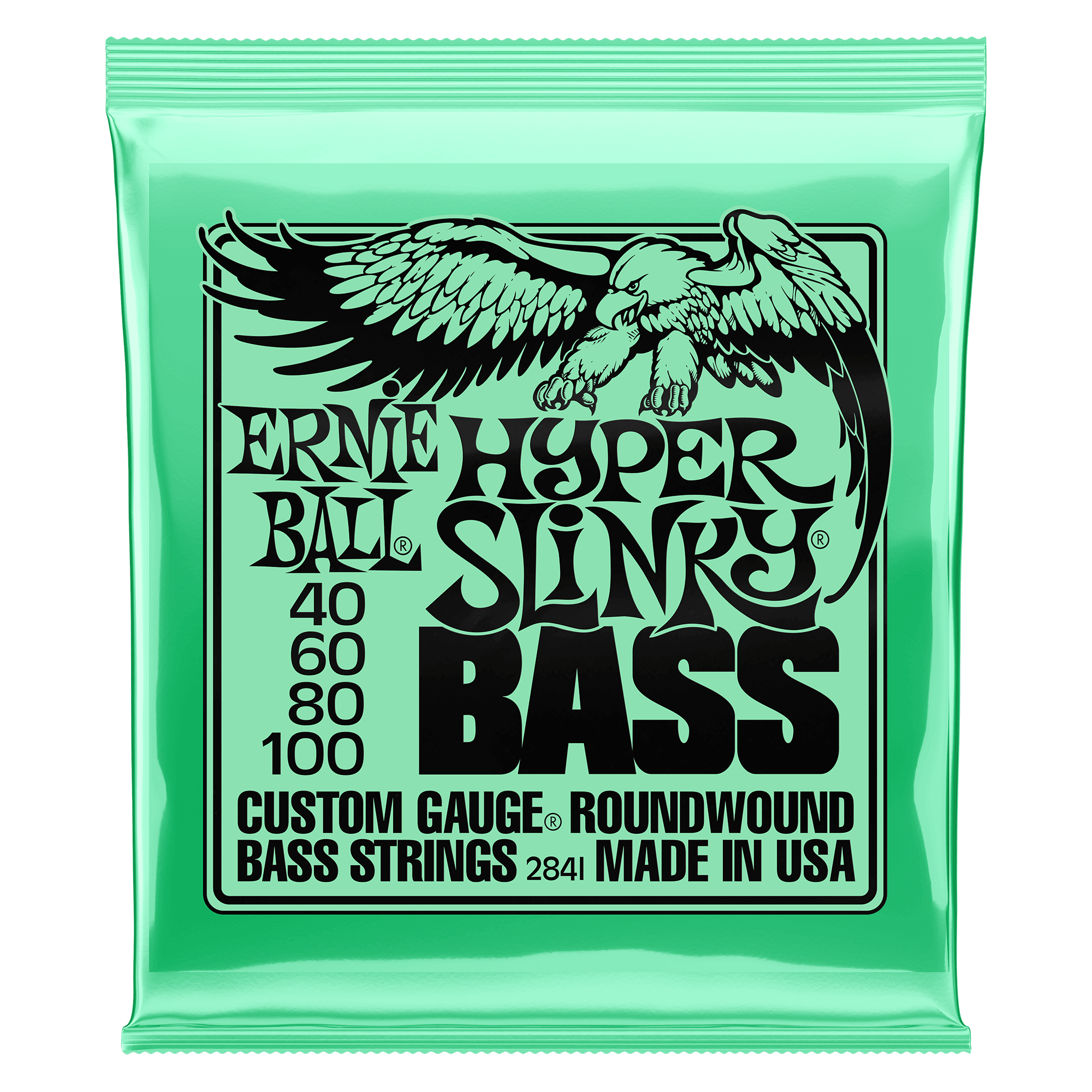 Ernie Ball Hyper Slinky Nickel Wound 40-100 Bass Guitar Strings, Long Scale - Fair Deal Music