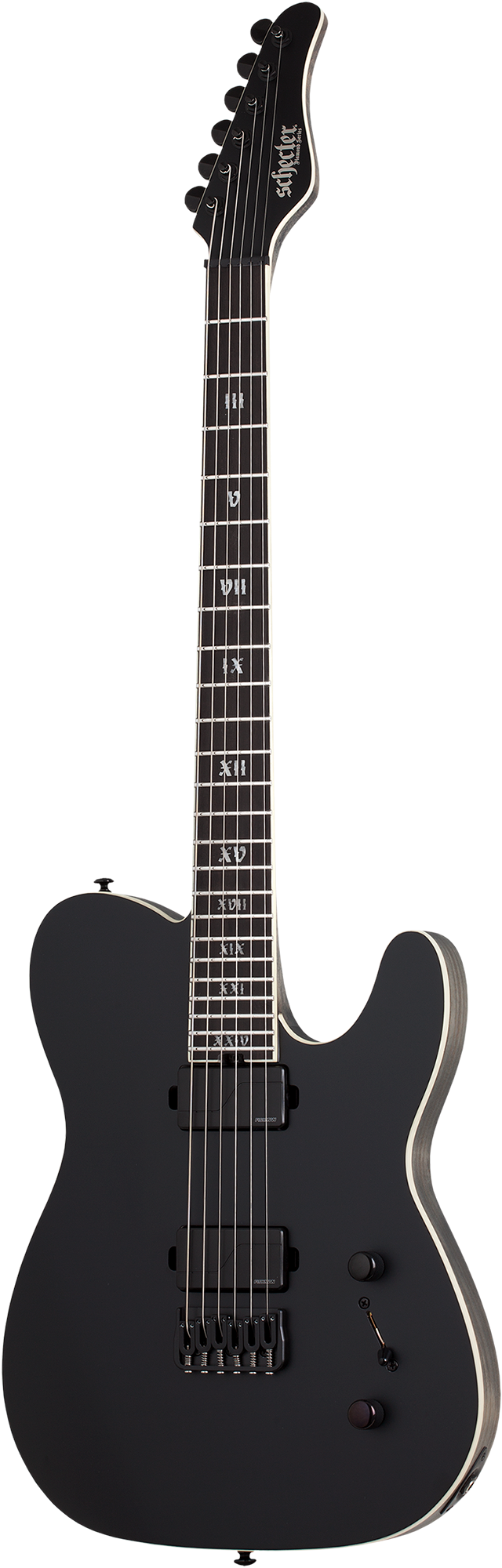Schecter PT SLS Elite Evil Twin, Satin Black - Fair Deal Music