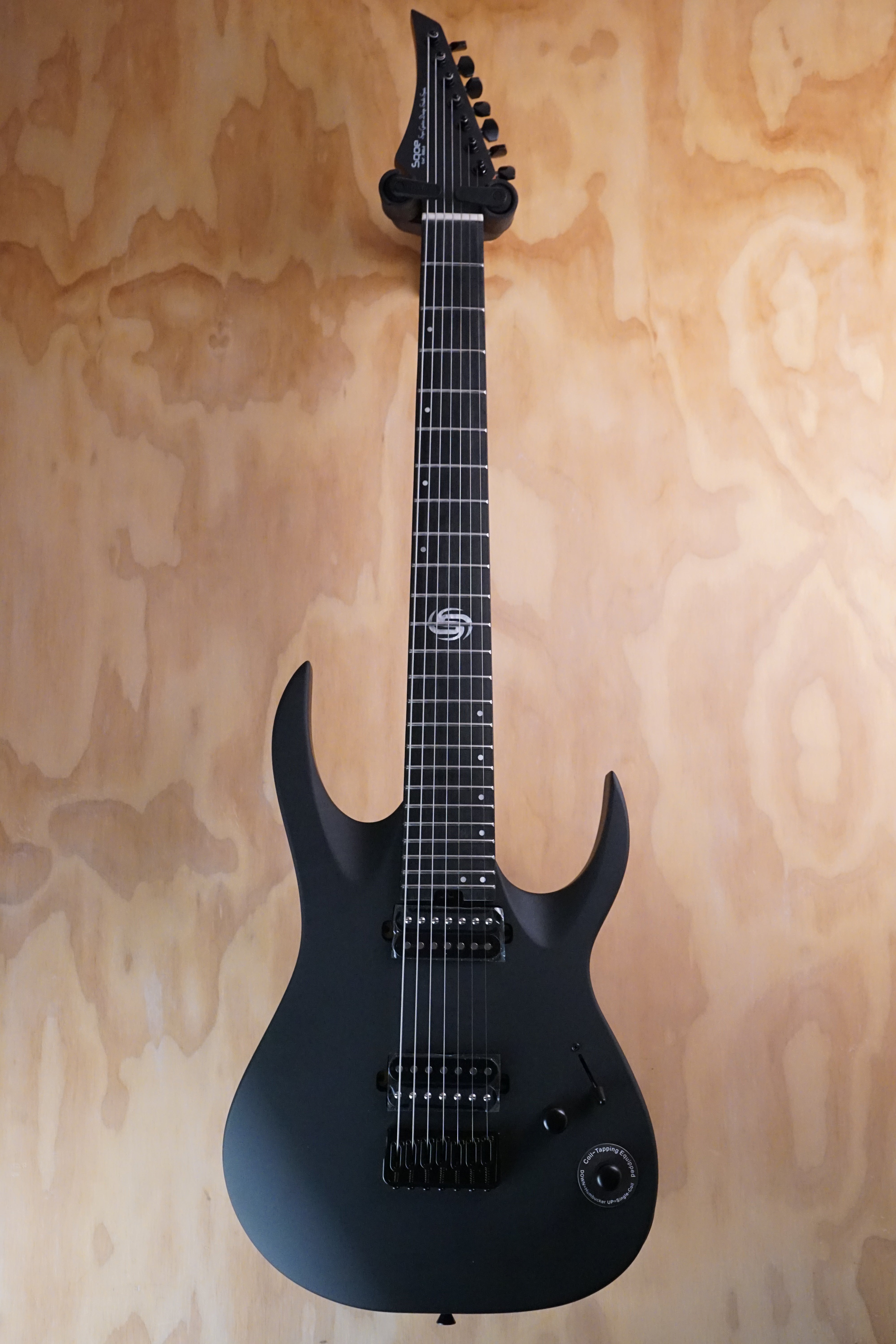 SQOE SEIB-7S 7-String Electric Guitar Black - Fair Deal Music