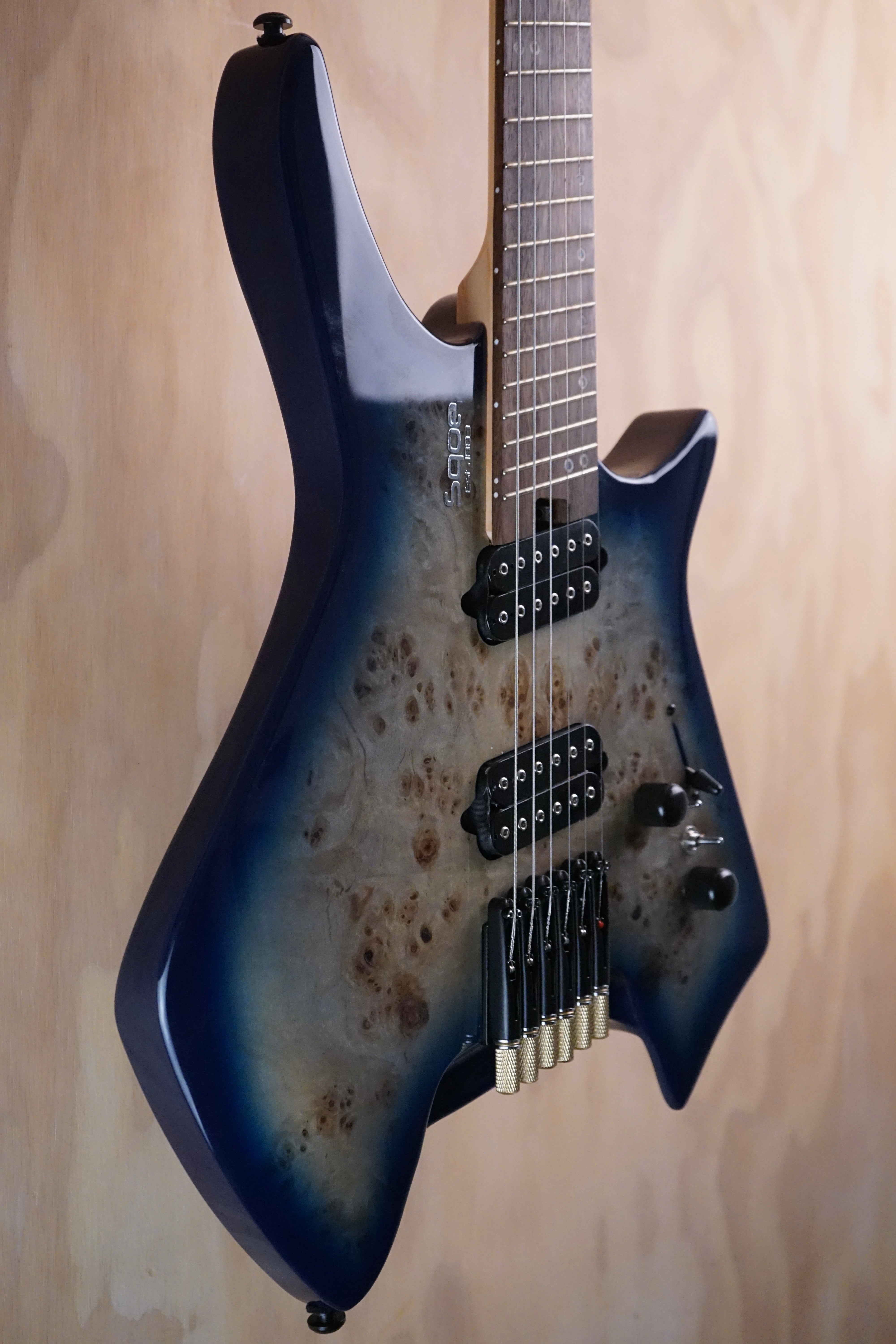 SQOE SEIB992 Headless Electric Guitar In Blue - Fair Deal Music