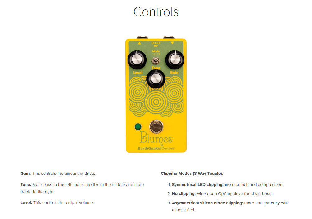 EarthQuaker Devices Blumes Low Signal Shredder Bass Overdrive