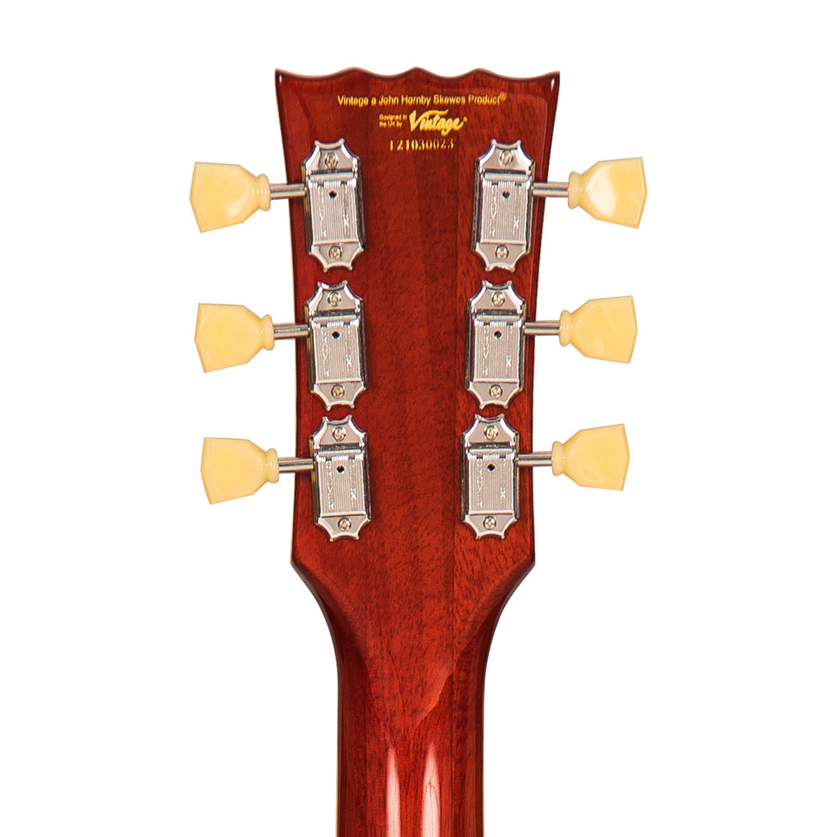 Vintage V100AFD ReIssued Electric Guitar ~ Flamed Amber - Fair Deal Music