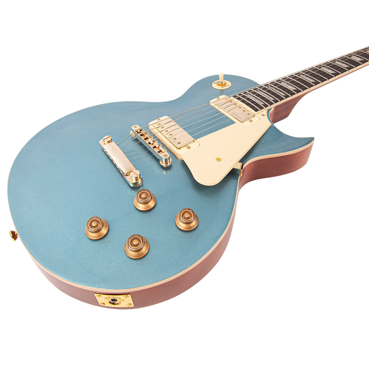 Vintage V100M Mini Double Coil ReIssued Electric Guitar ~ Gun Hill Blue - Fair Deal Music