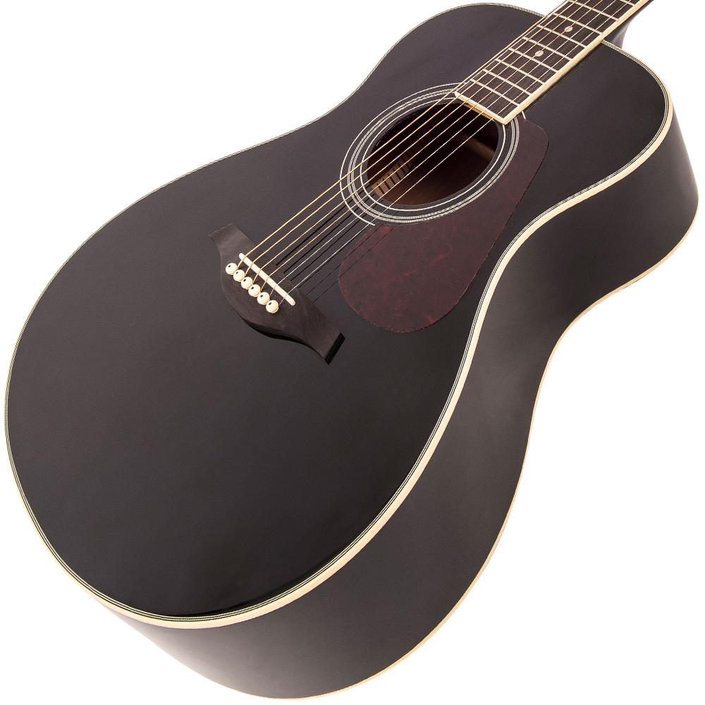 Vintage V300 Acoustic Folk Guitar Outfit ~ Black - Fair Deal Music