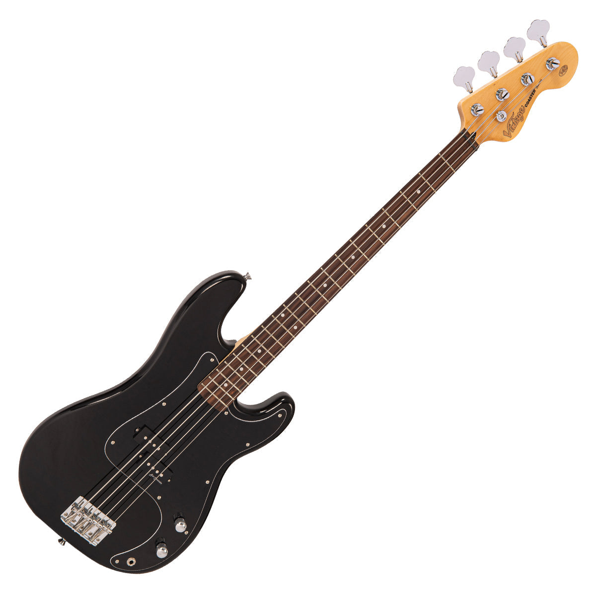 Vintage V40 Coaster Series Bass Guitar Pack ~ Boulevard Black - Fair Deal Music