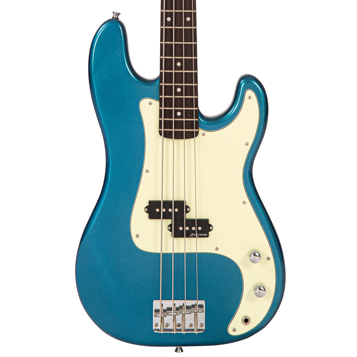 Vintage V40 Coaster Series Bass Guitar Pack ~ Candy Apple Blue - Fair Deal Music