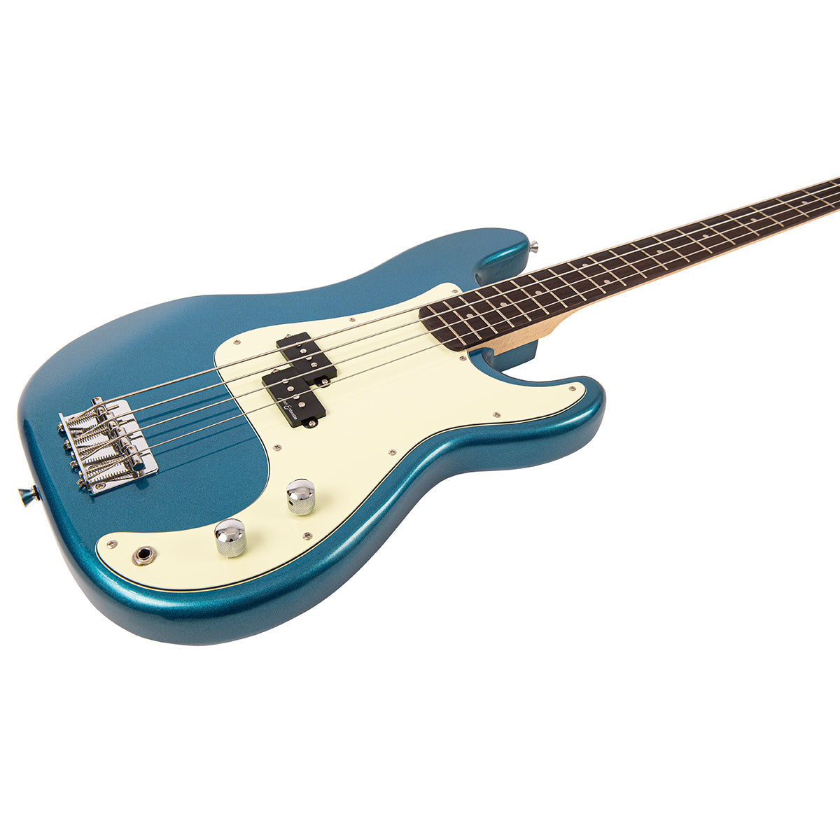 Vintage V40 Coaster Series Bass Guitar Pack ~ Candy Apple Blue - Fair Deal Music