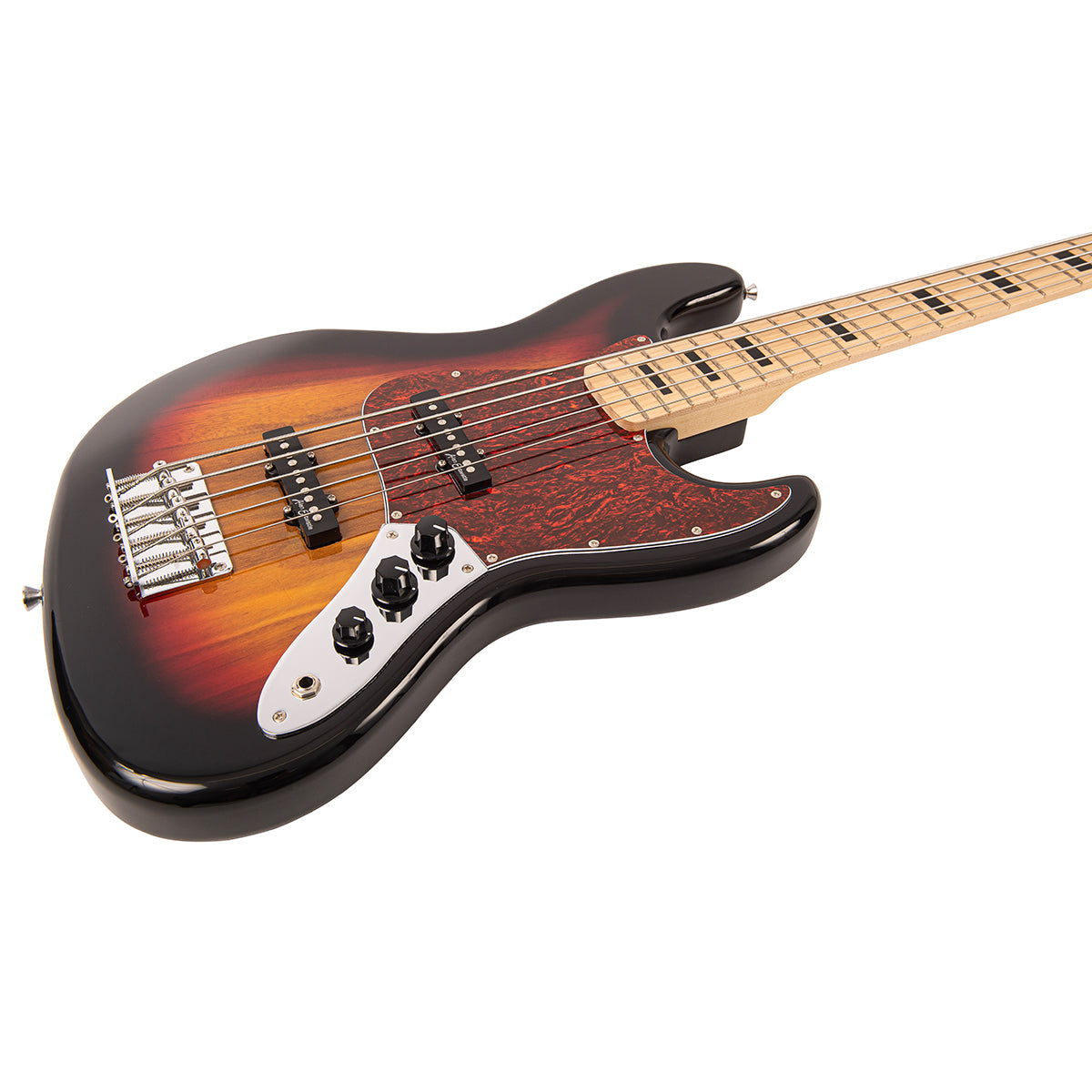 Vintage V495 Coaster Series 5-String Bass Guitar Pack ~ 3 Tone Sunburst - Fair Deal Music