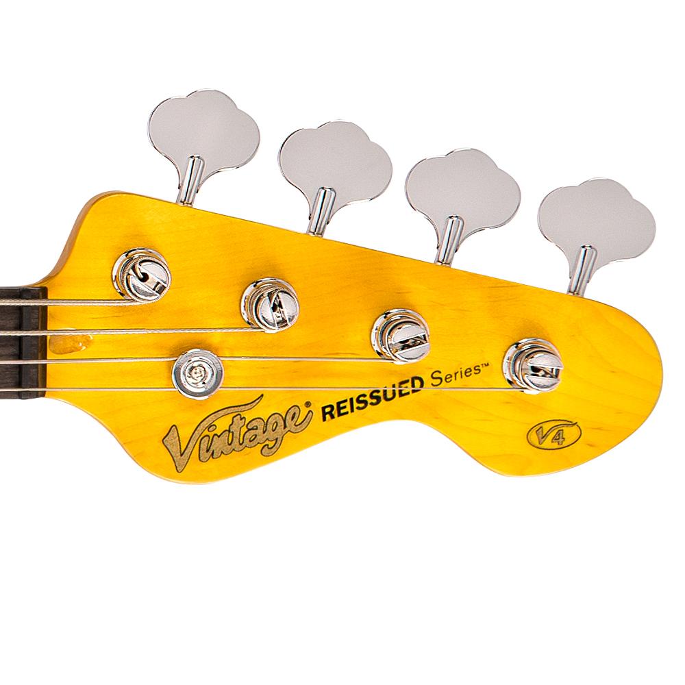 Vintage V4 ReIssued Bass Guitar - Boulevard Black - Fair Deal Music