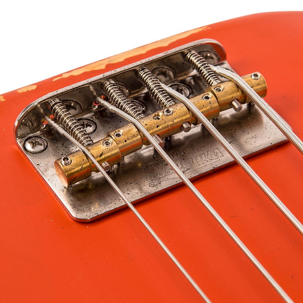 Vintage V4 ICON Bass ~ Distressed Firenza Red - Fair Deal Music