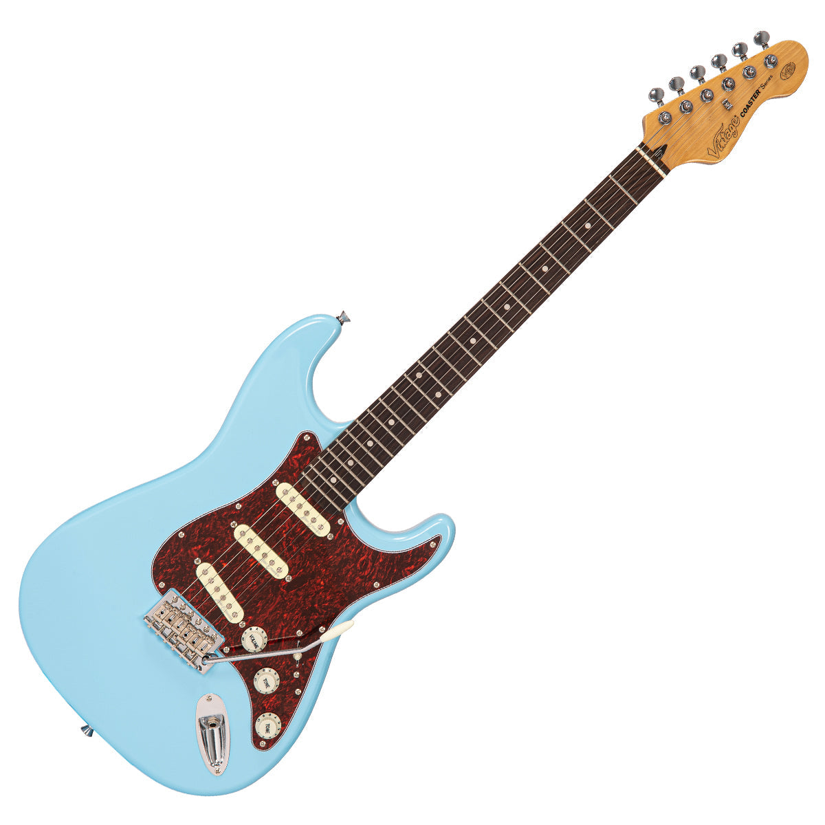 Vintage V60 Coaster Series Electric Guitar ~ Laguna Blue - Fair Deal Music