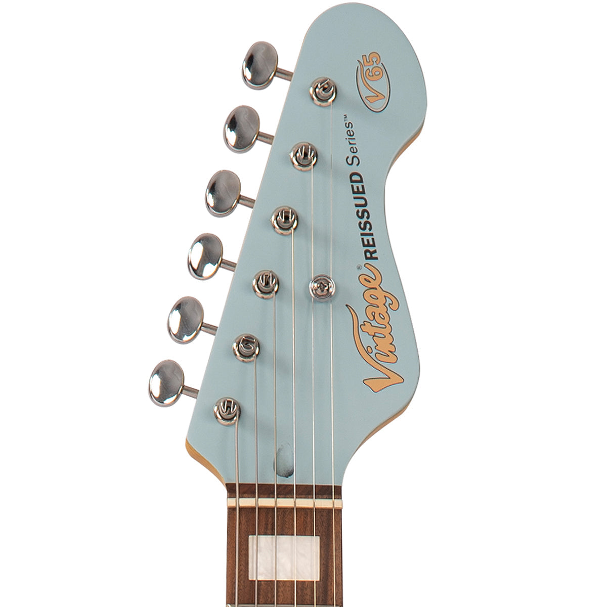 Vintage V65H ReIssued Hard Tail Electric Guitar ~ Satin Blue - Fair Deal Music