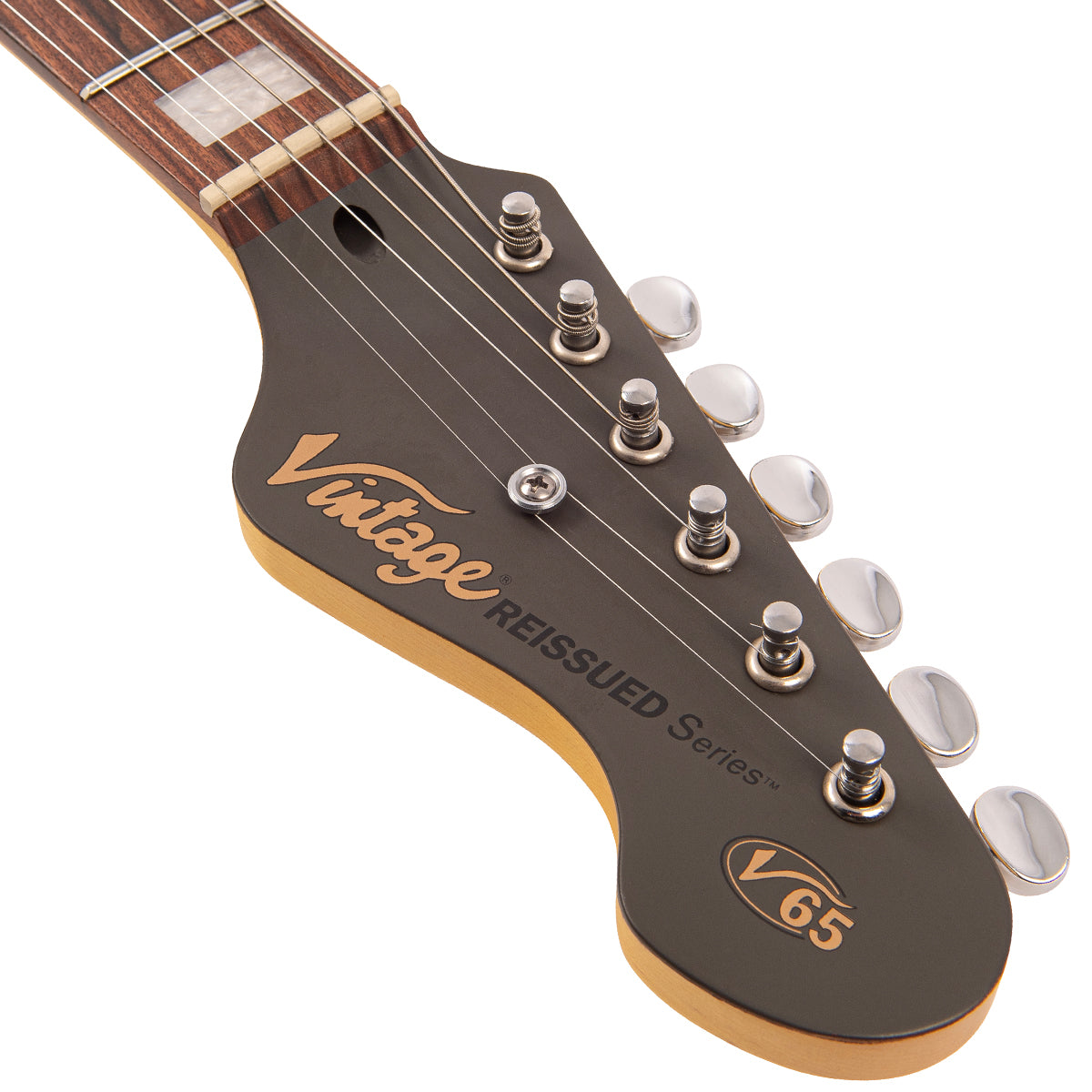 Vintage V65H ReIssued Hard Tail Electric Guitar ~ Satin Grey - Fair Deal Music