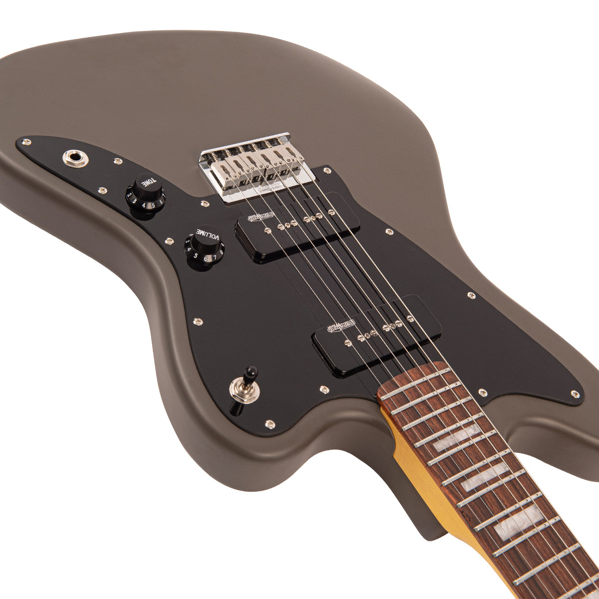 Vintage V65H ReIssued Hard Tail Electric Guitar ~ Satin Grey - Fair Deal Music