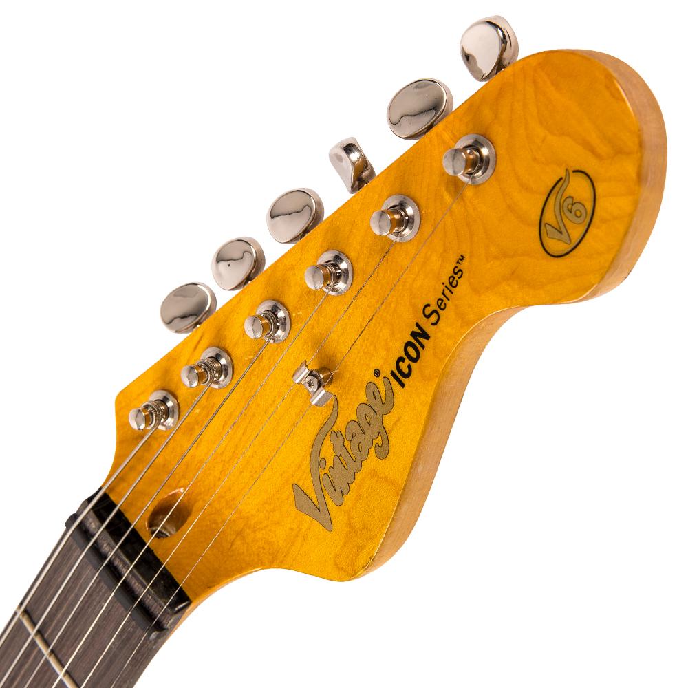 Vintage V6 ICON Electric Guitar ~ Distressed Sunburst - Fair Deal Music