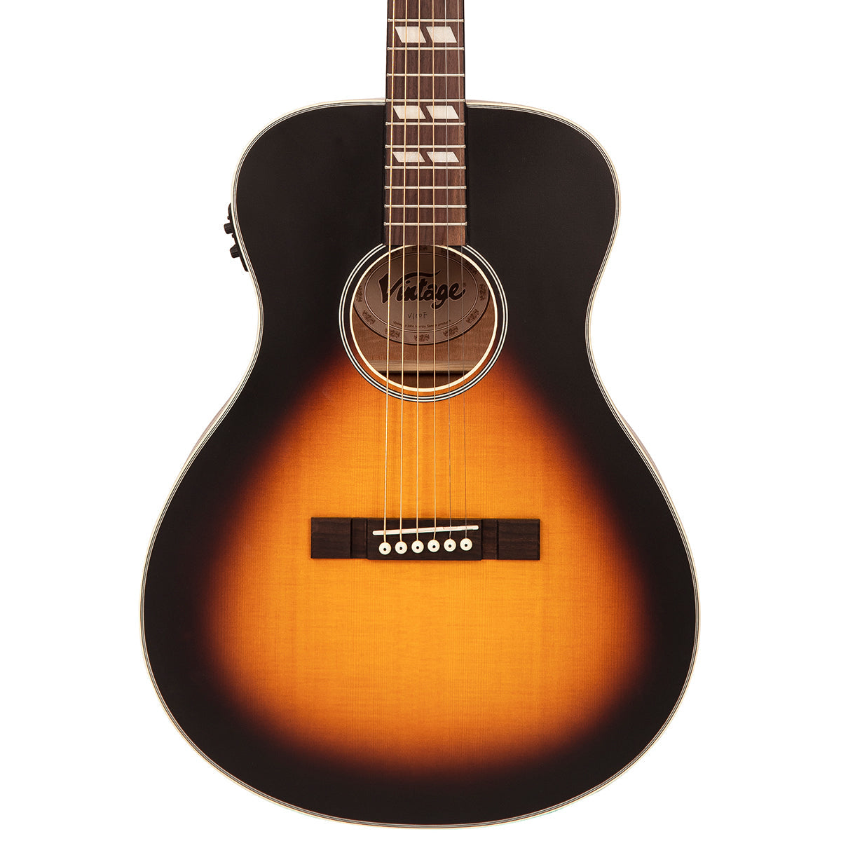 Vintage Historic Series 'Folk' Electro-Acoustic Guitar ~ Vintage Sunburst - Fair Deal Music