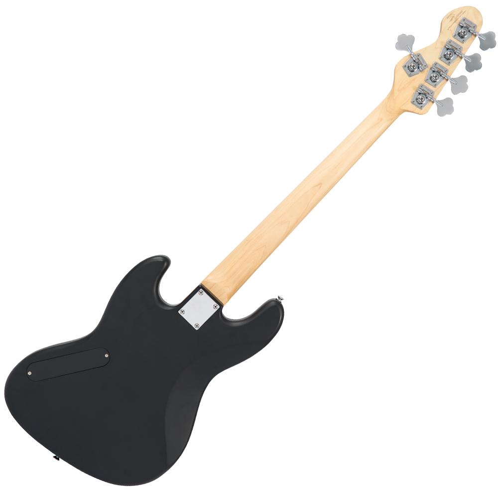 Vintage VJ75 ReIssued Maple Fingerboard Bass Guitar ~ 5-String ~ Black - Fair Deal Music