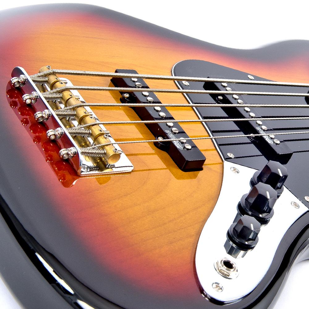 Vintage VJ75 ReIssued Maple Fingerboard Bass Guitar ~ 5-String ~ Sunburst - Fair Deal Music