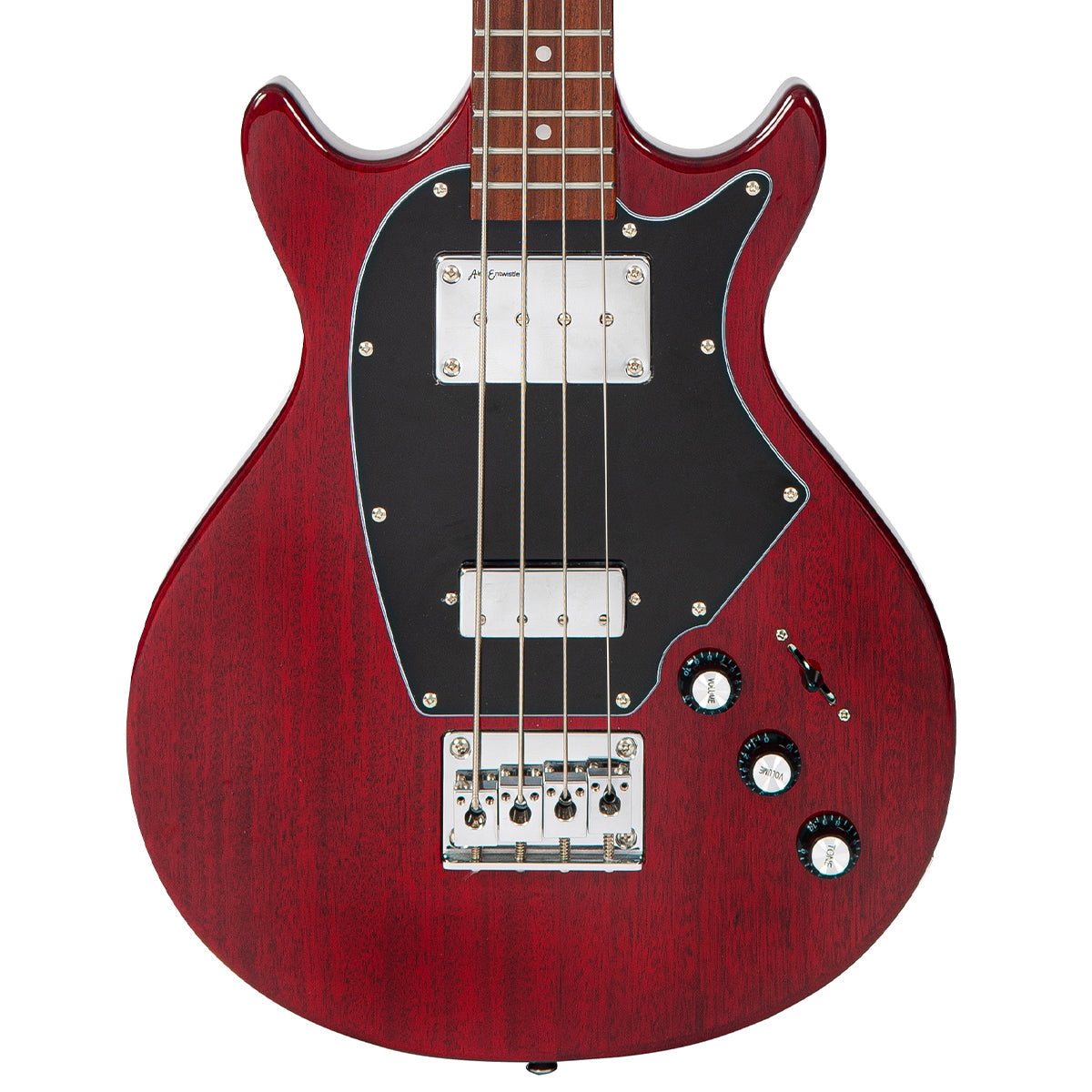 Vintage REVO Series 'Callan' Bass ~ See Thru Cherry Red - Fair Deal Music