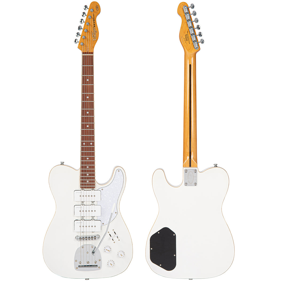 Vintage REVO Series Trio Electric Guitar ~ Arctic White - Fair Deal Music