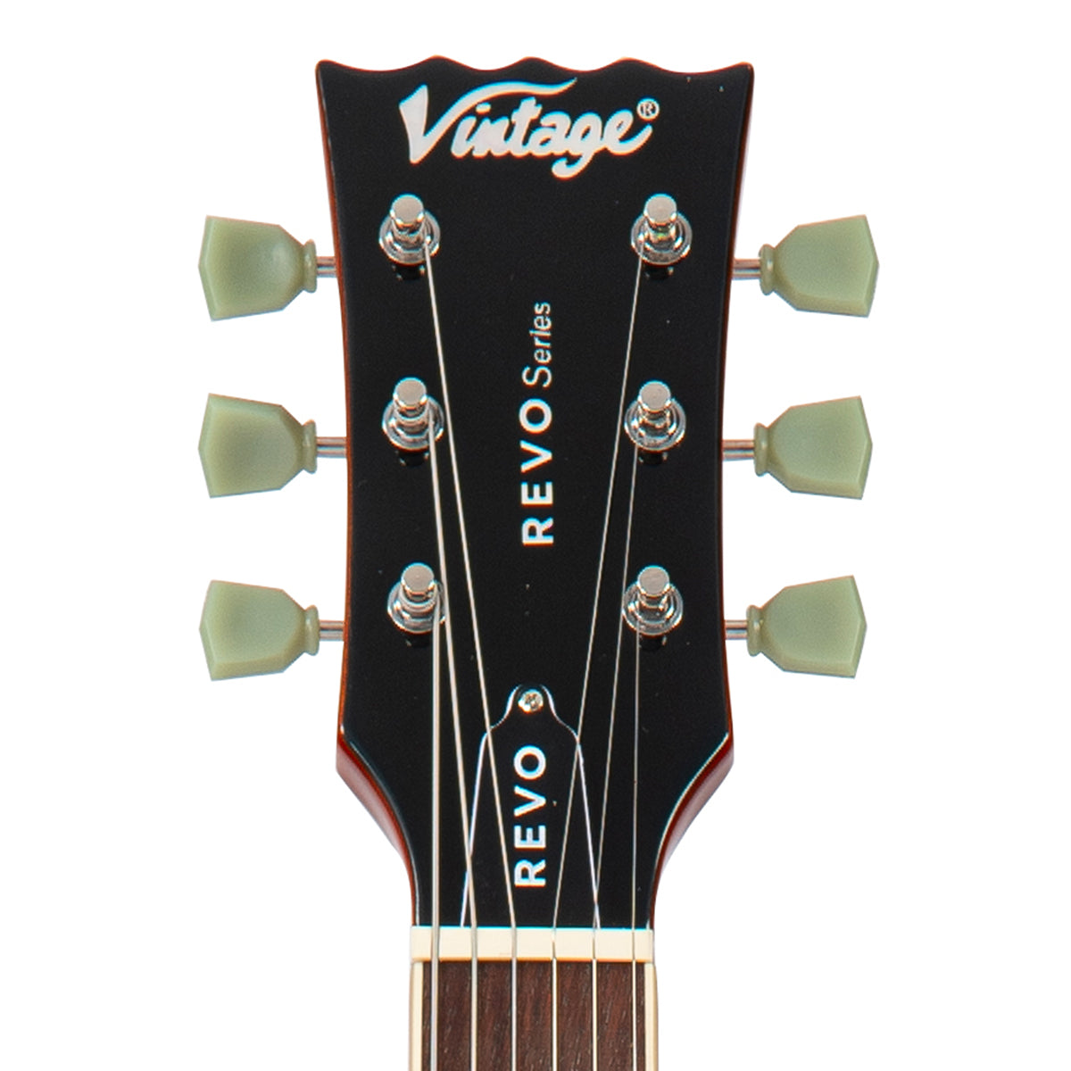 Vintage REVO Series 'Superthin' Electric Guitar ~ Amberburst - Fair Deal Music