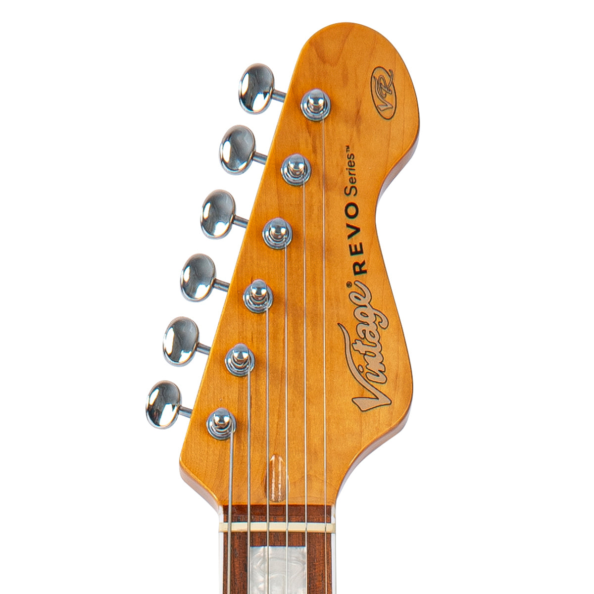 Vintage REVO Series 'Surfmaster Thinline' Twin Electric Guitar ~ Arctic White - Fair Deal Music