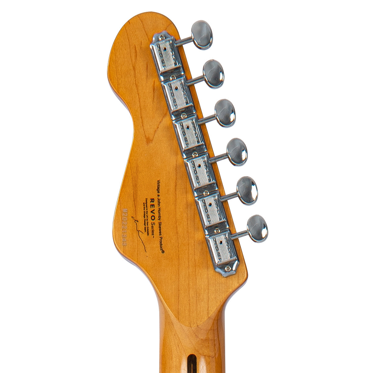 Vintage REVO Series 'Surfmaster Thinline' Twin Electric Guitar ~ Arctic White - Fair Deal Music