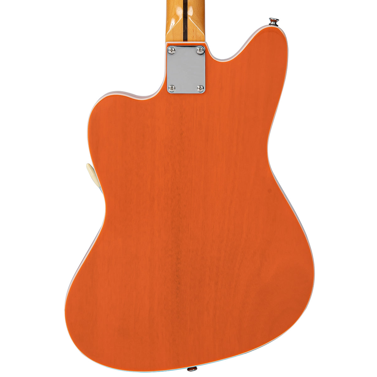 Vintage REVO Series 'Surfmaster' Thinline Twin Electric Guitar ~ Trans Orange - Fair Deal Music