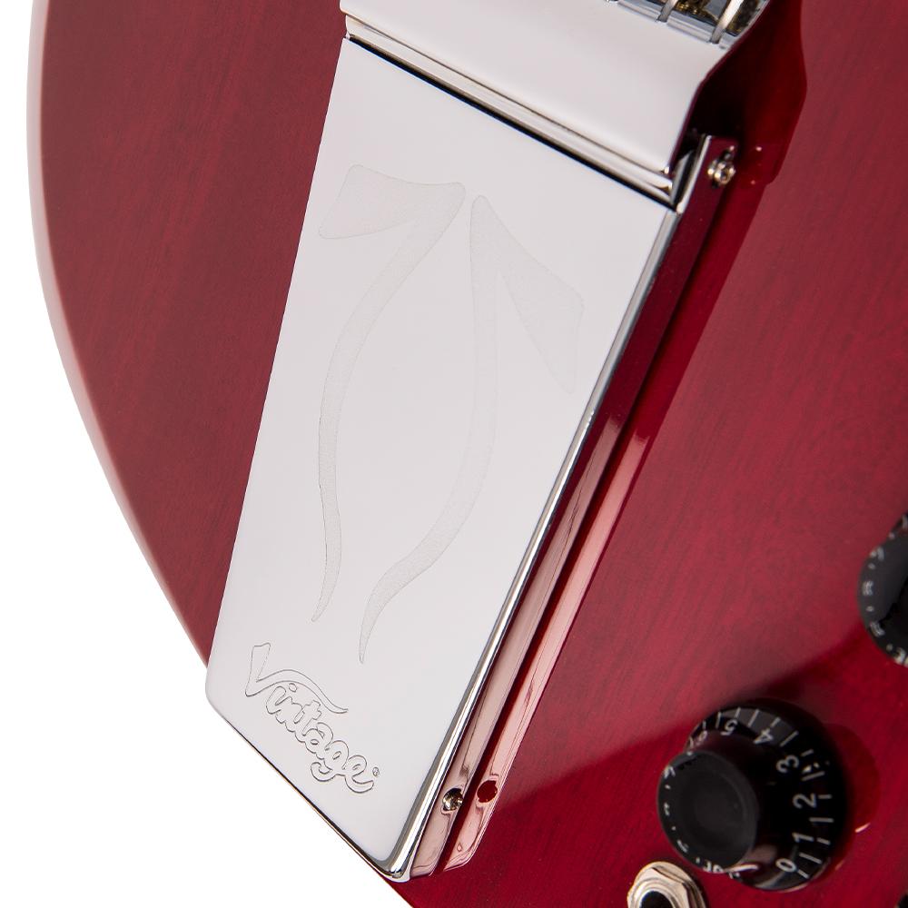 Vintage VS6V ReIssued with vintage style Vibrato ~ Cherry Red - Fair Deal Music